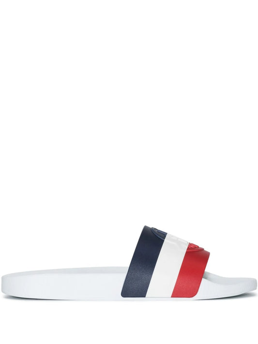 Basile stripe flat slides
