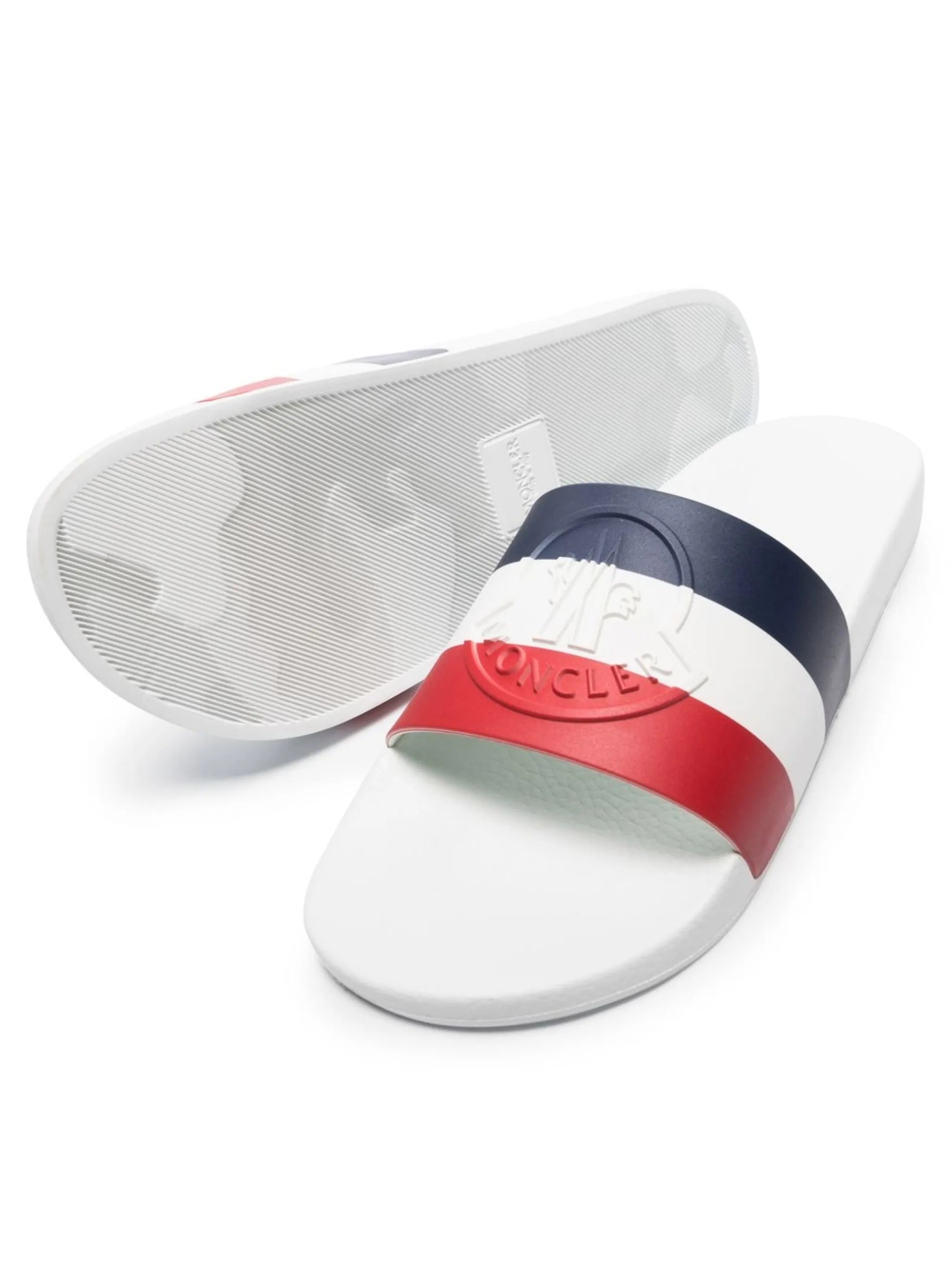 Basile stripe flat slides