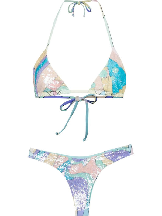 Betsy abstract-print bikini