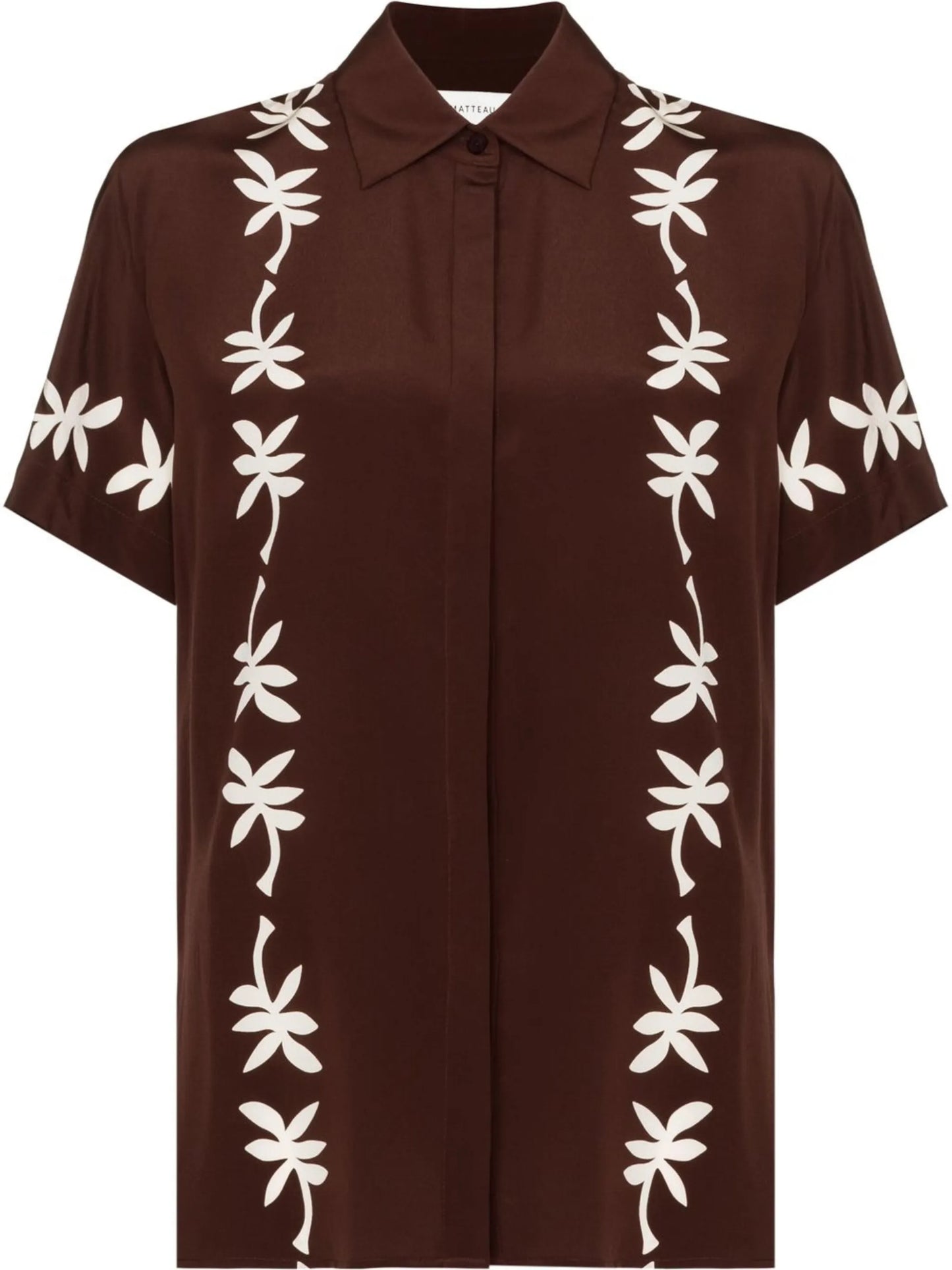 short-sleeve silk shirt