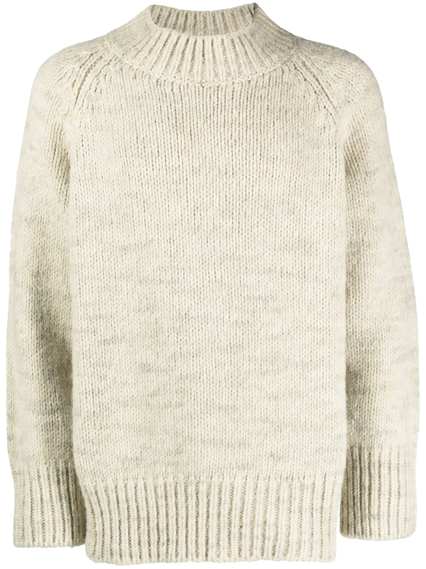 chunky-knit crew-neck jumper