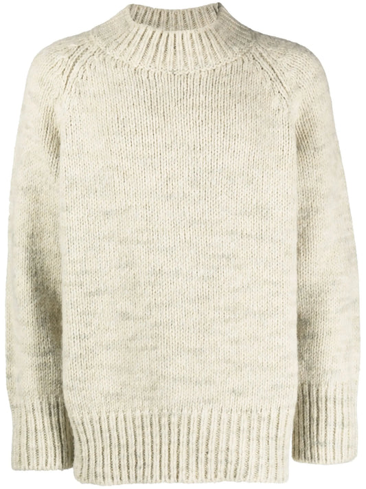 chunky-knit crew-neck jumper