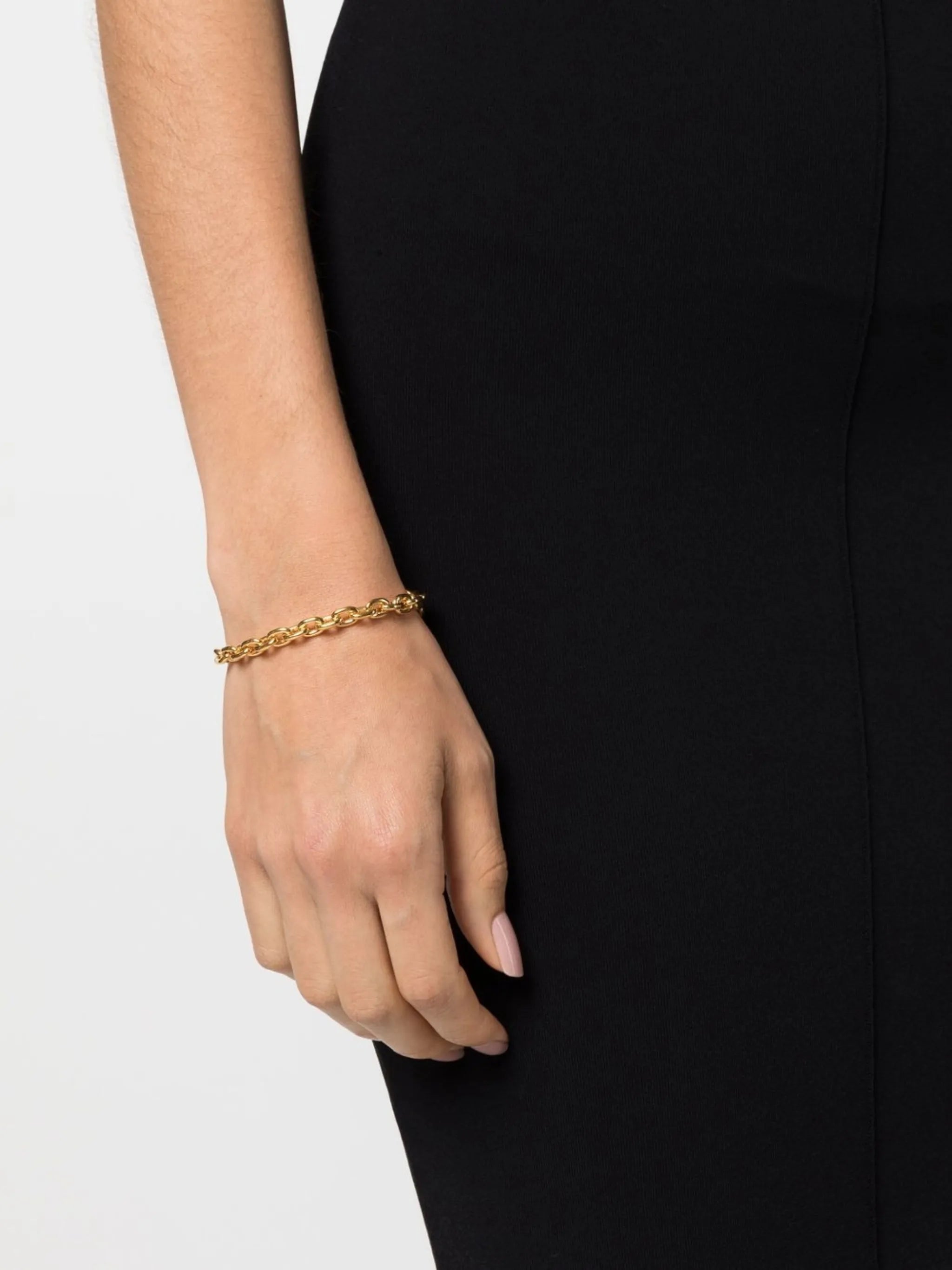 chain-link gold-plated bracelet