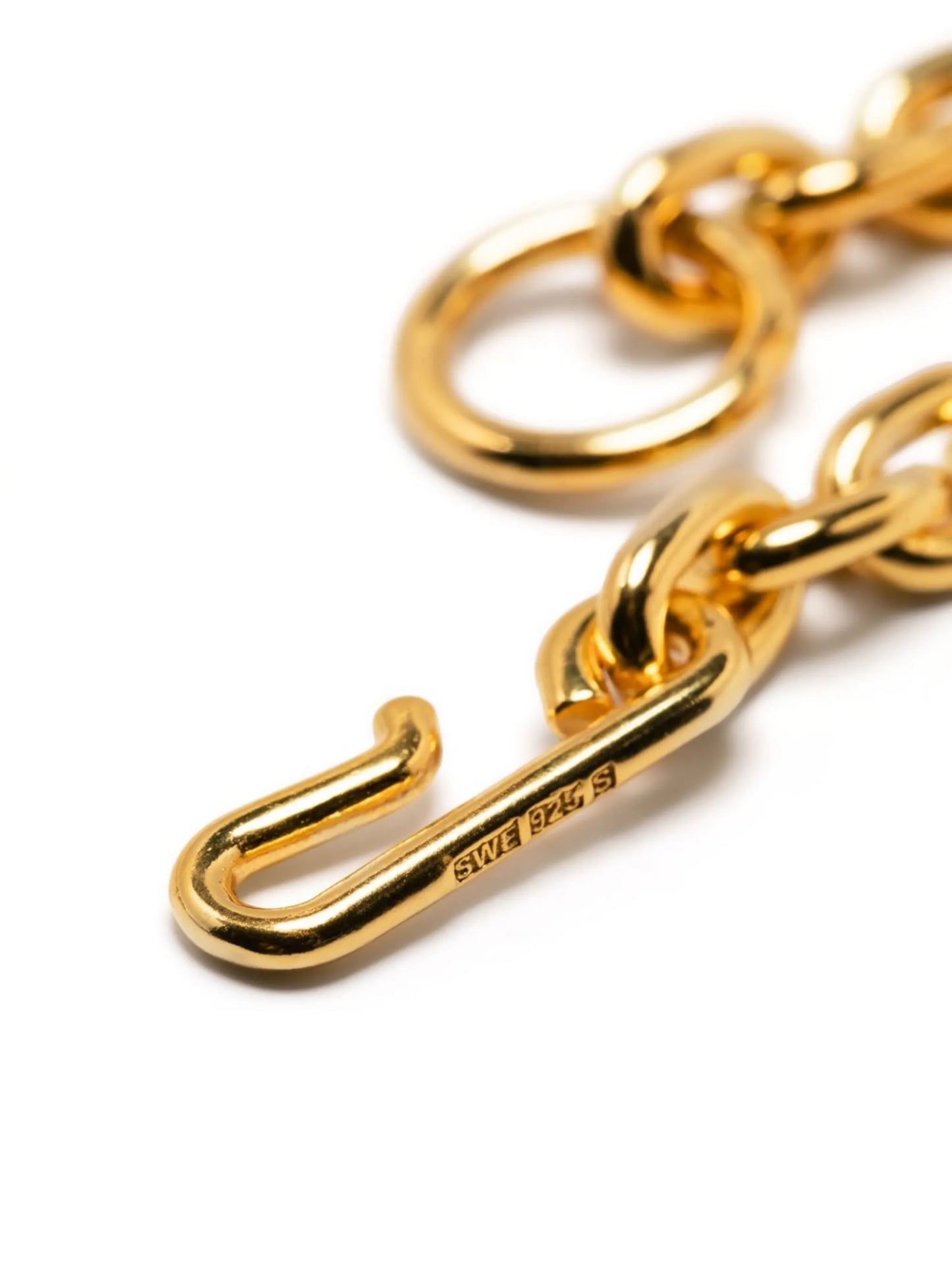 chain-link gold-plated bracelet