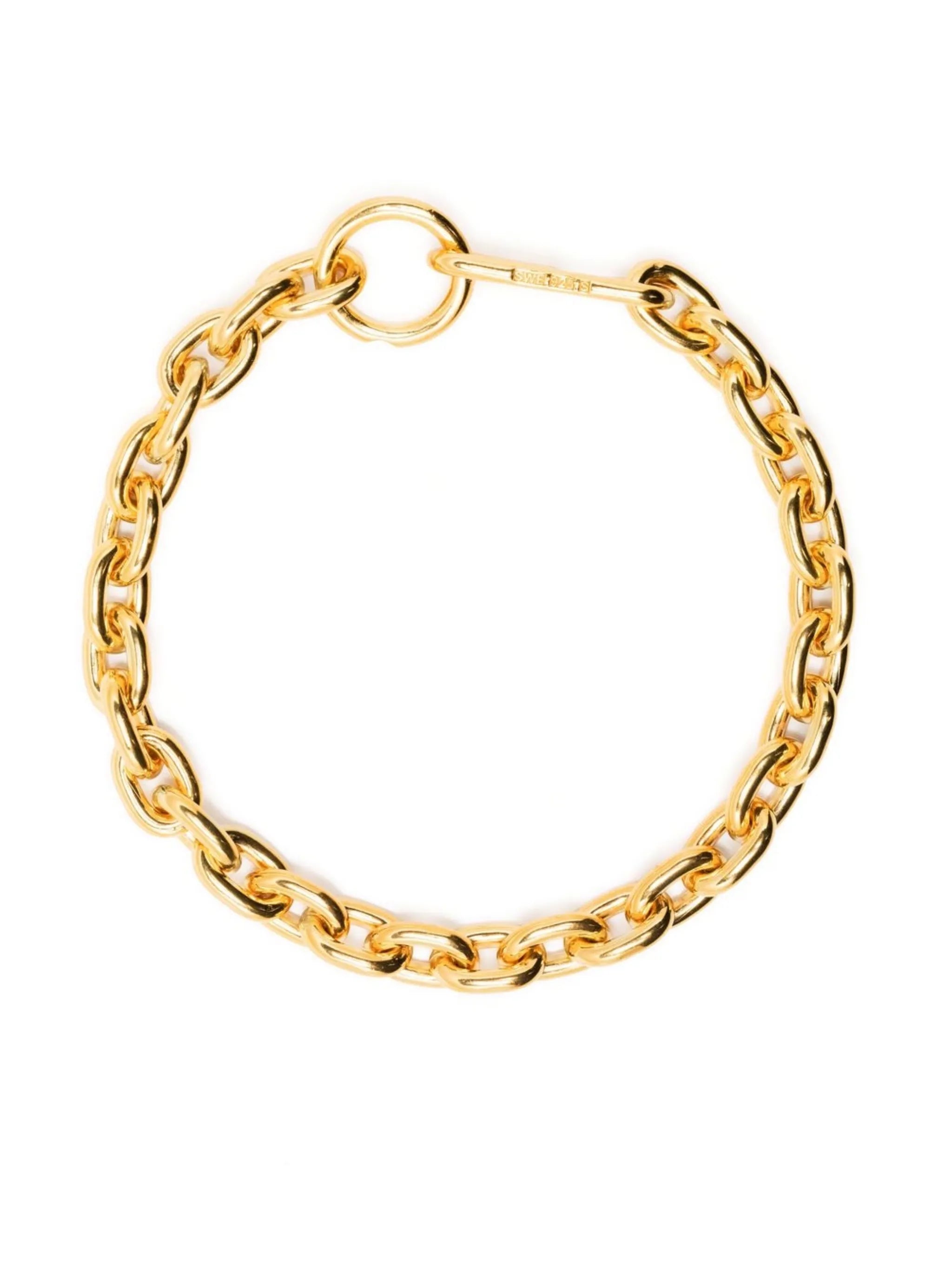 chain-link gold-plated bracelet