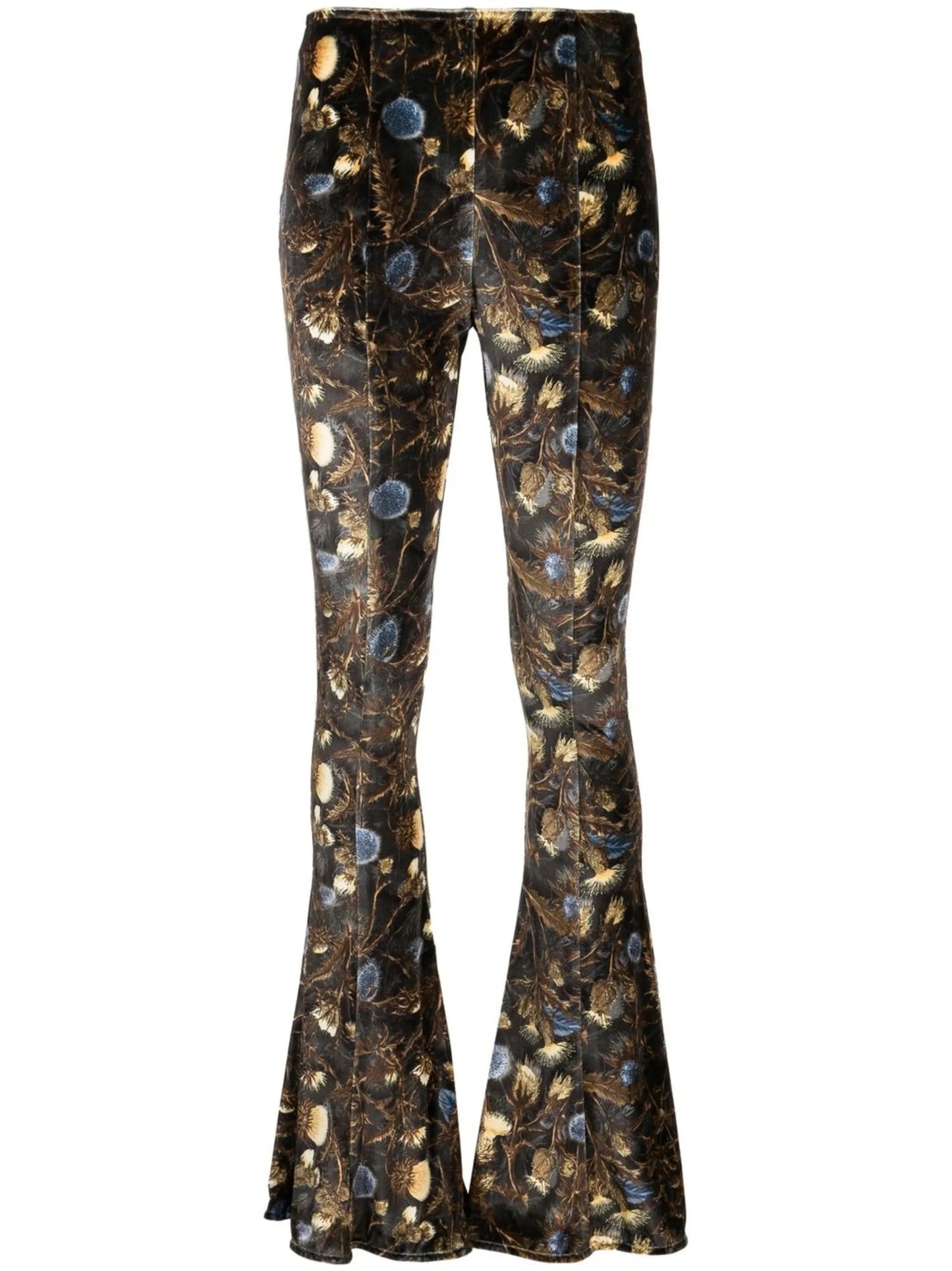 thistle-print flared trousers