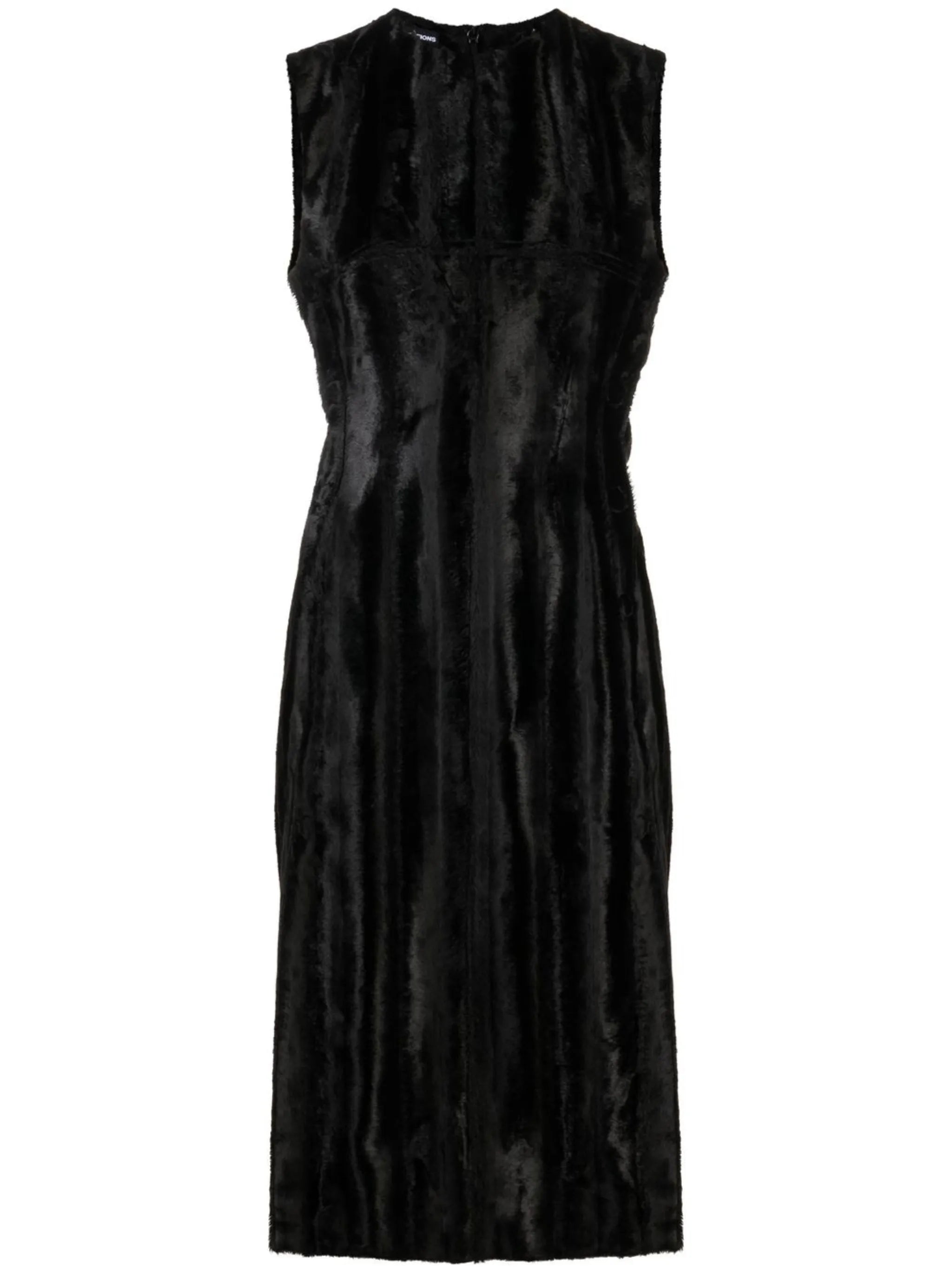Deconstructed velvet midi dress