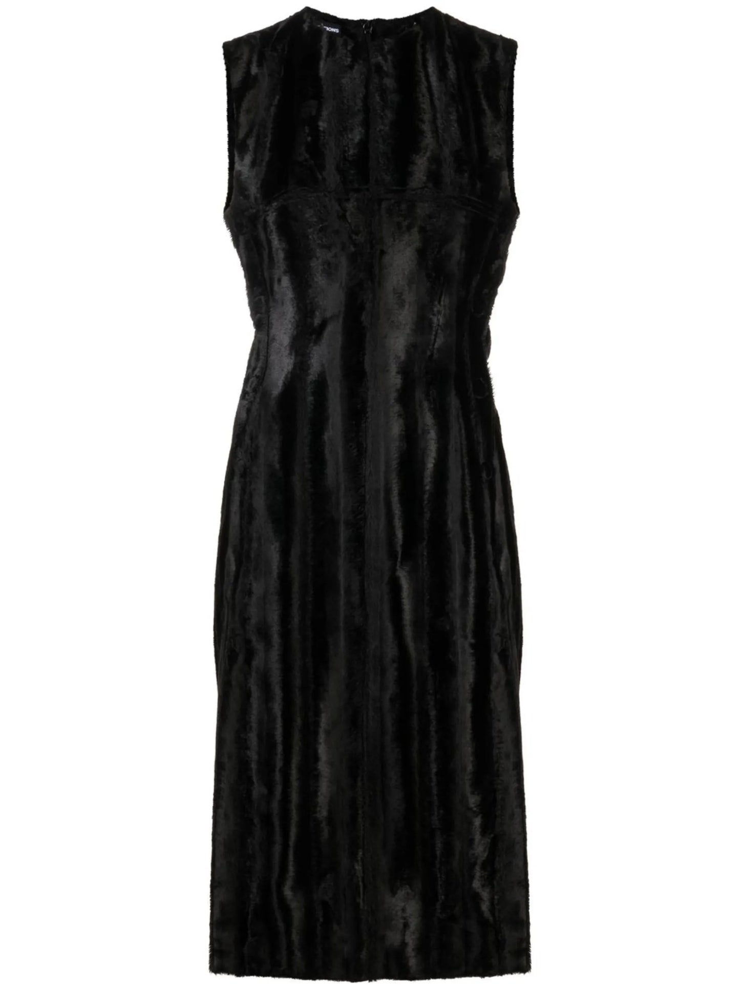 Deconstructed velvet midi dress