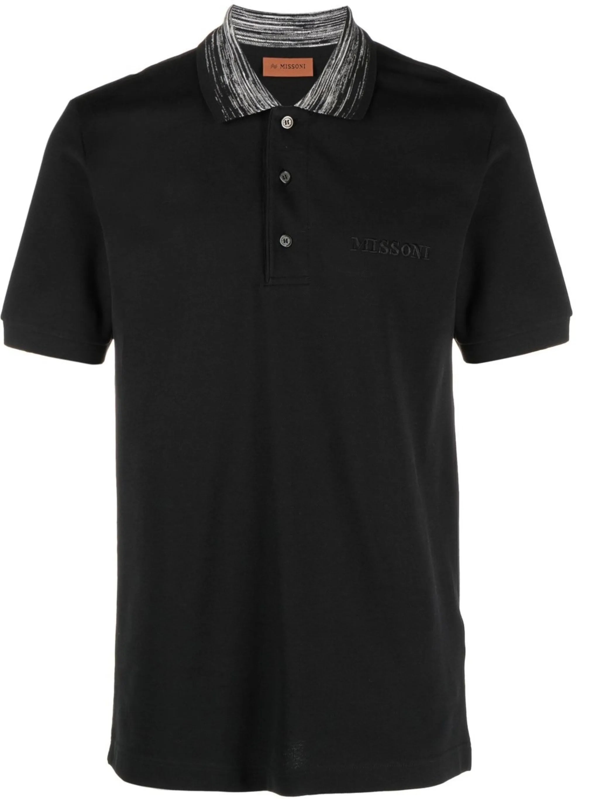 contrasting-collar polo shirt