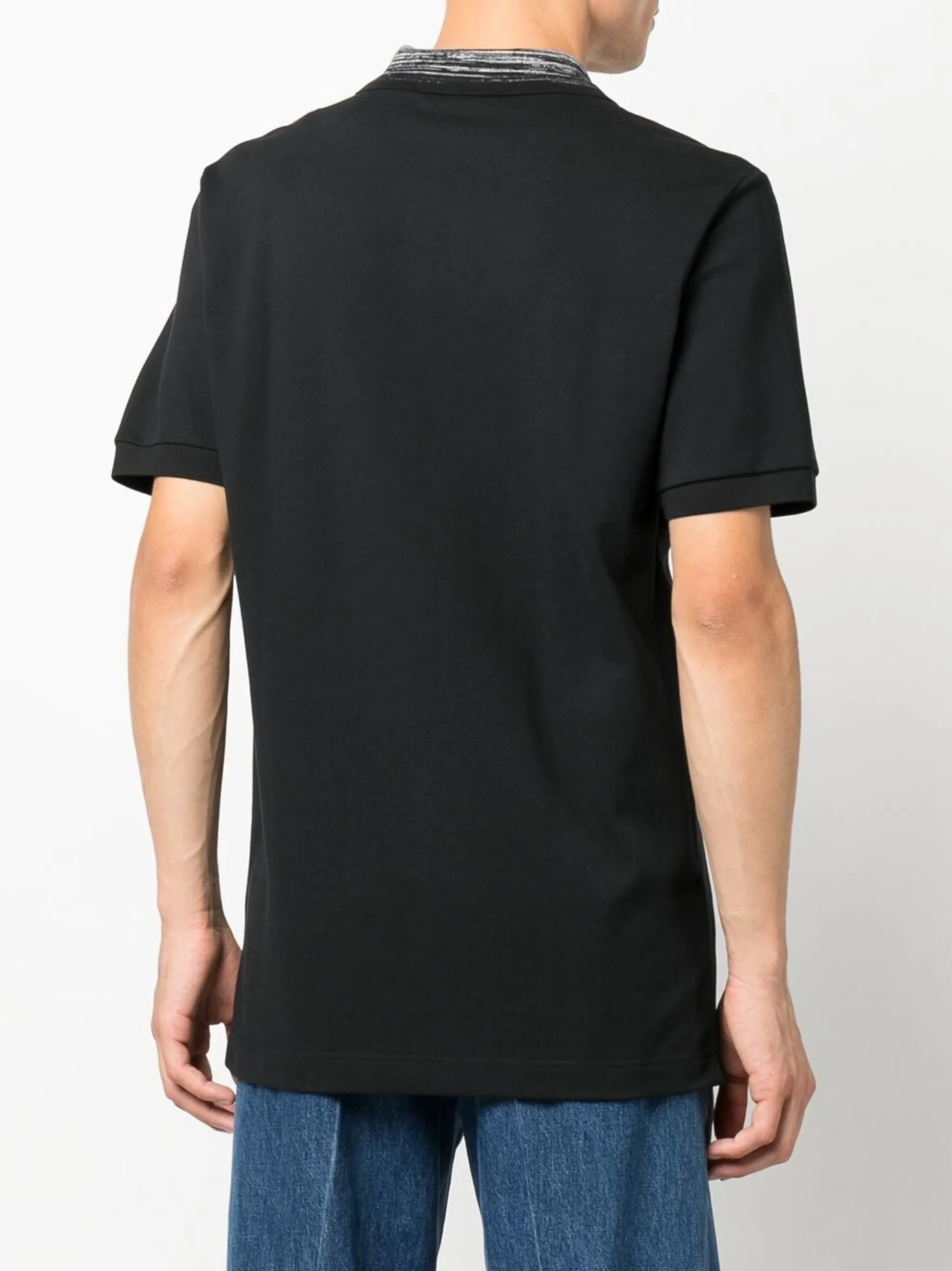 contrasting-collar polo shirt