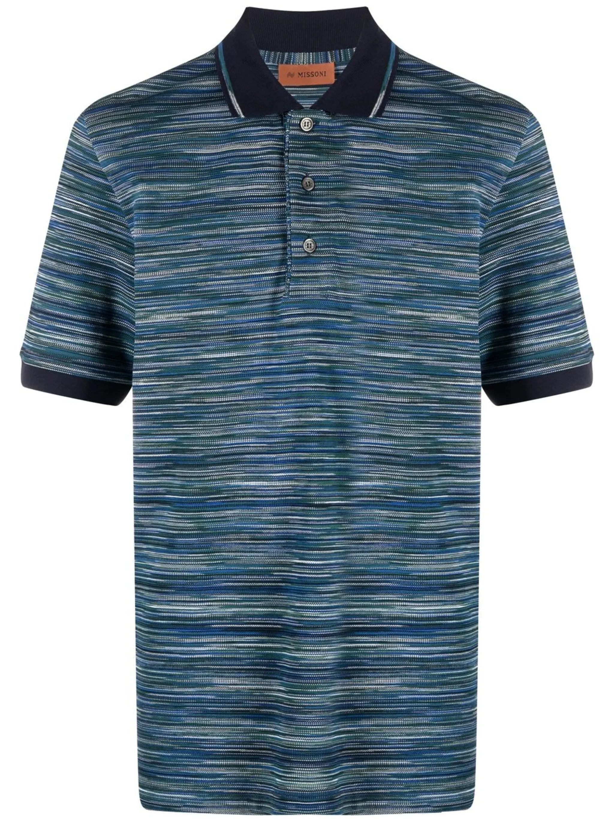 striped knitted polo shirt