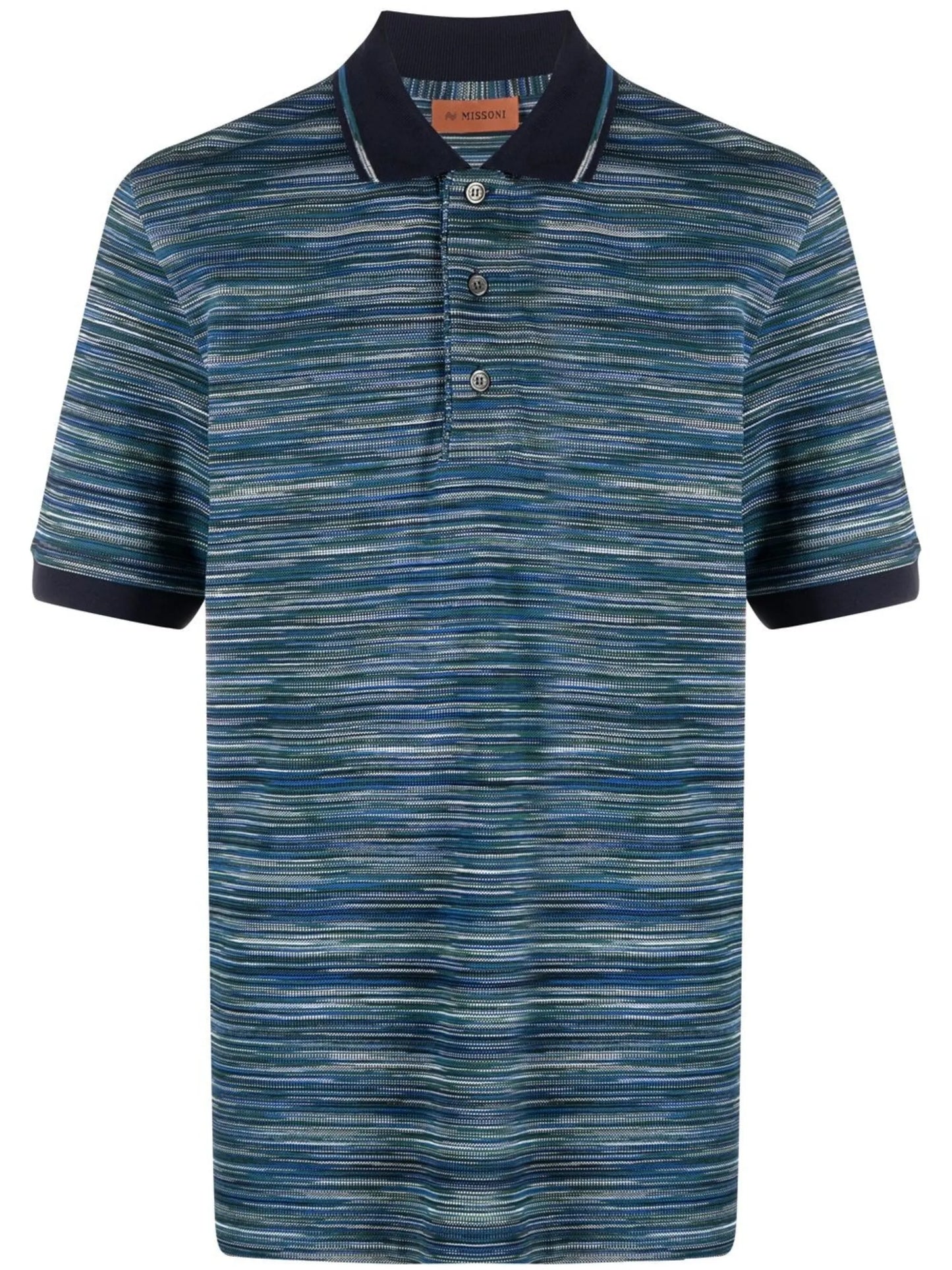 striped knitted polo shirt