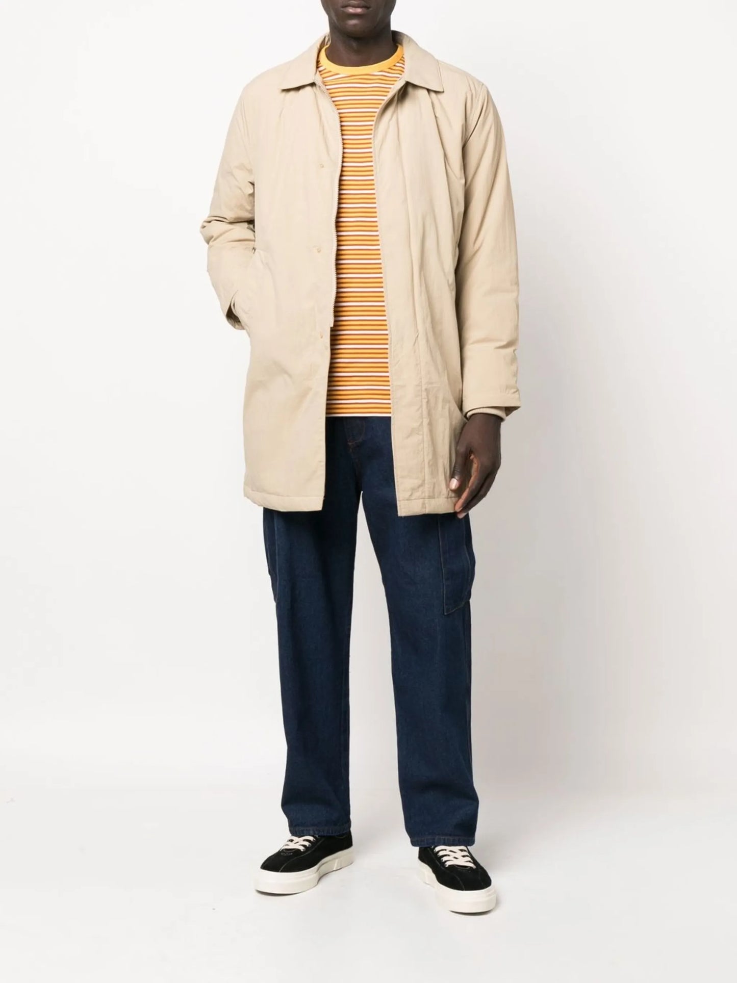 padded trench coat