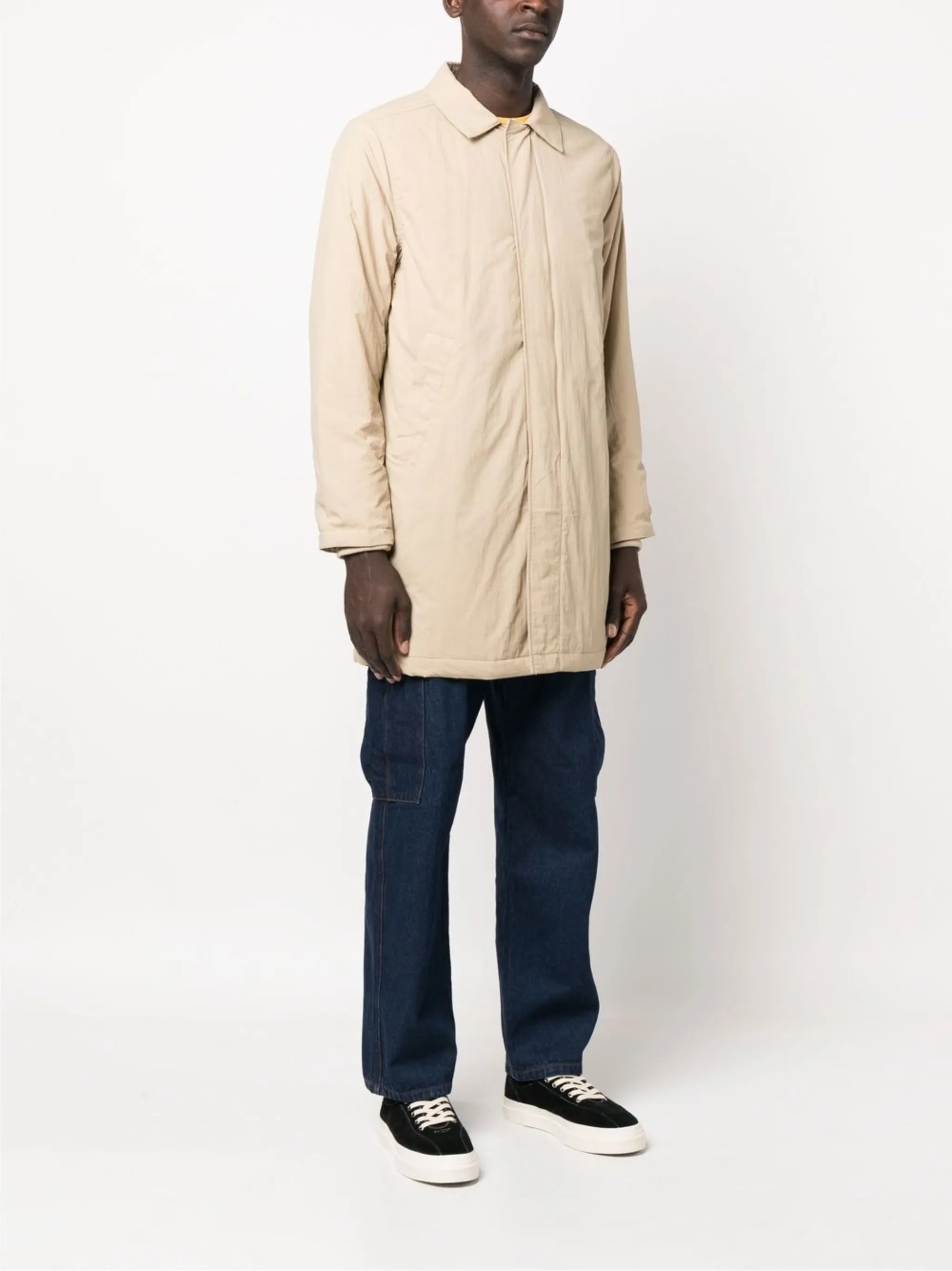 padded trench coat