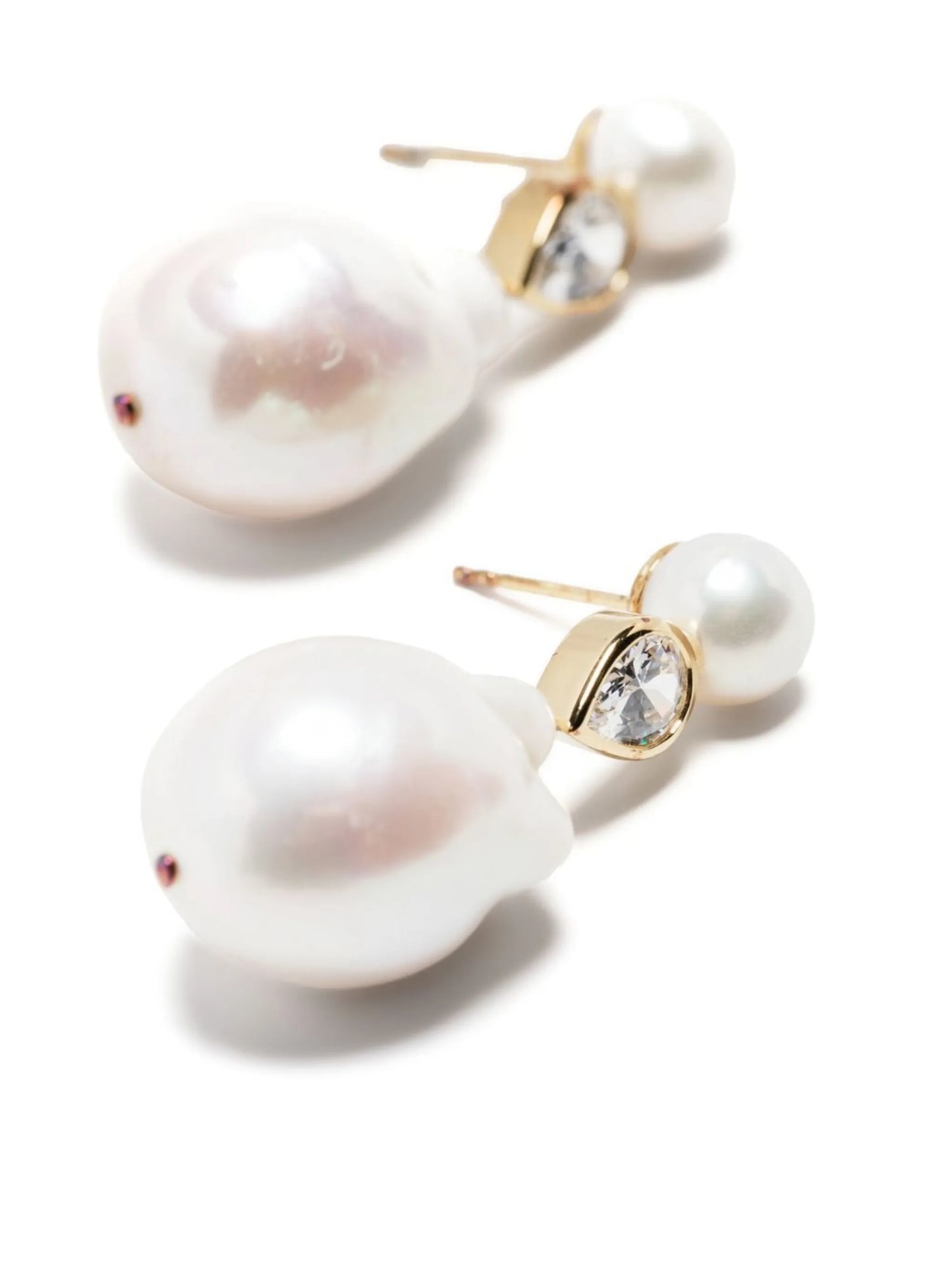 Pulp pearl drop earrings
