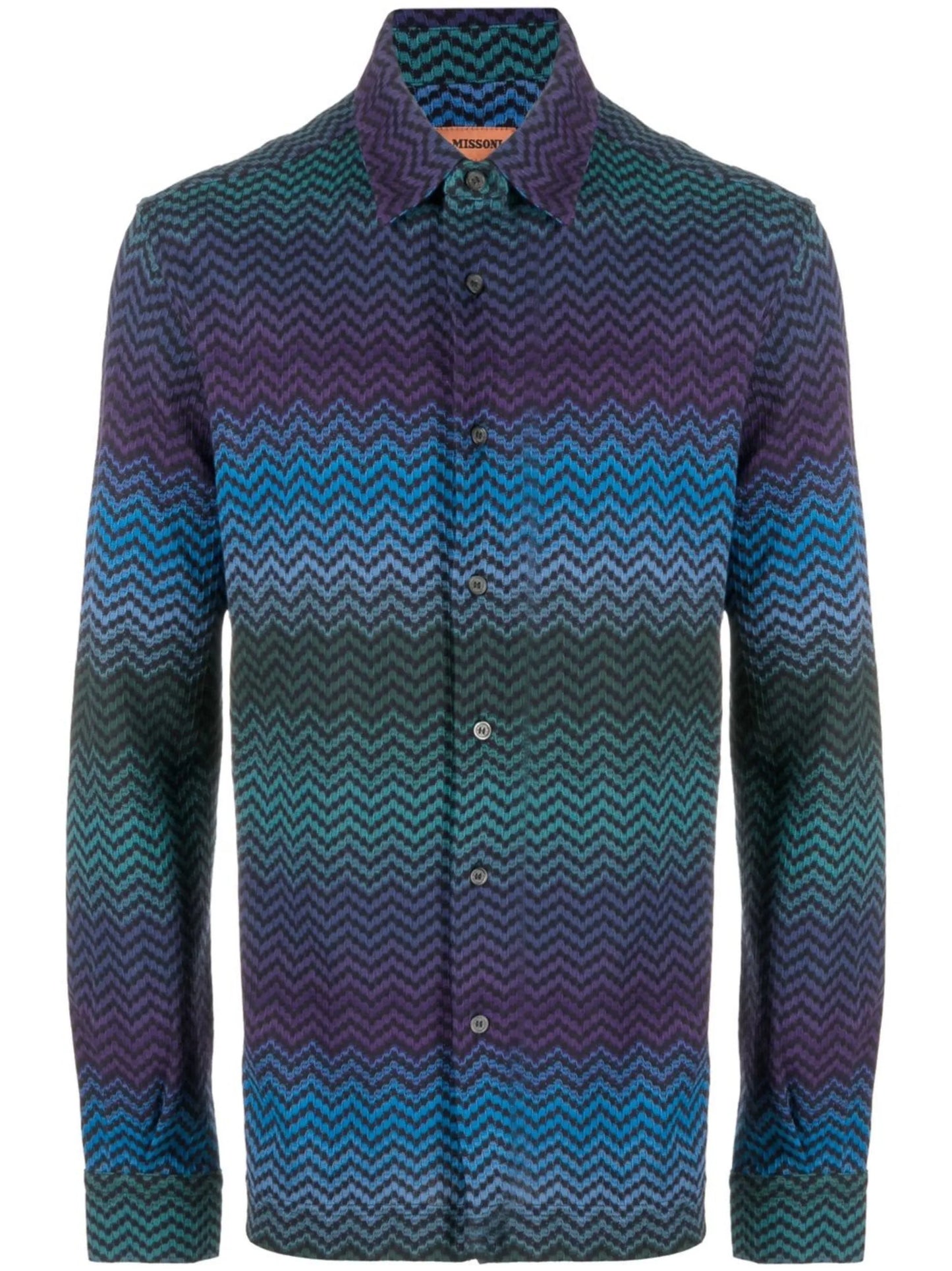 zigzag-pattern long-sleeve shirt