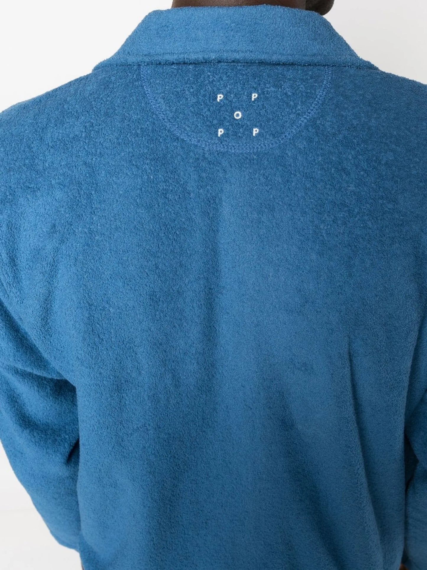 cotton-blend full zip sweatshirt