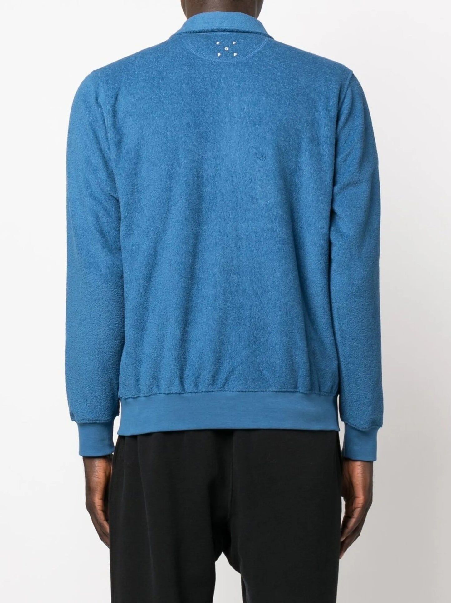 cotton-blend full zip sweatshirt