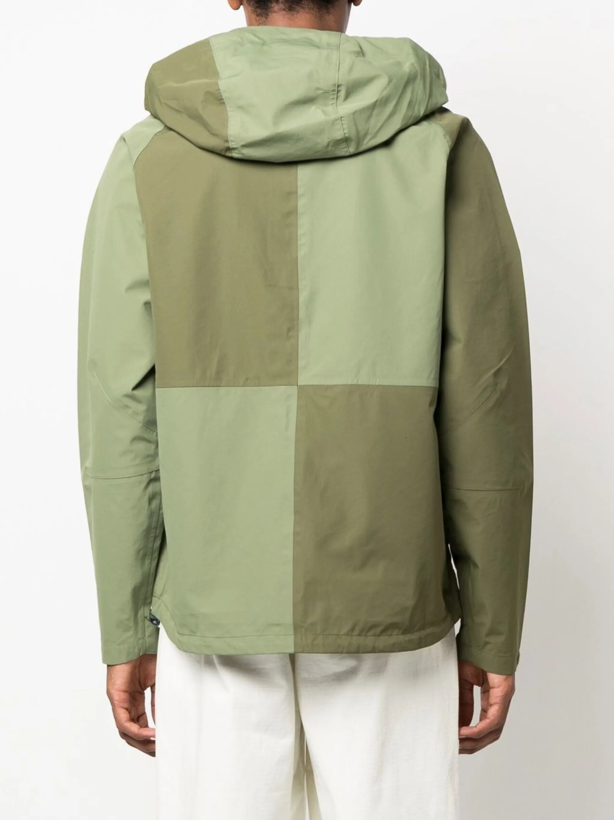 panelled hooded jacket