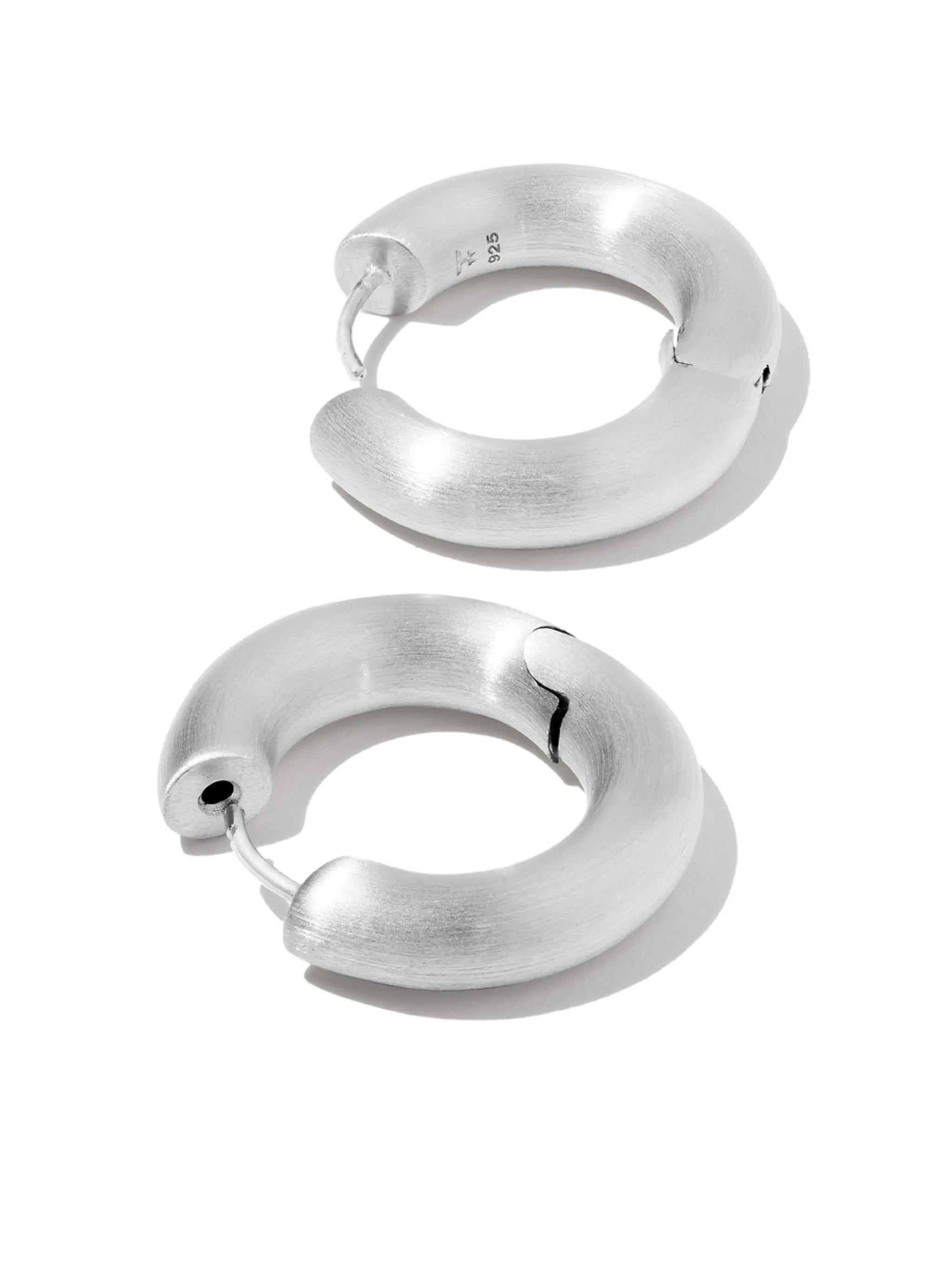 sterling silver chunky hoop earrings