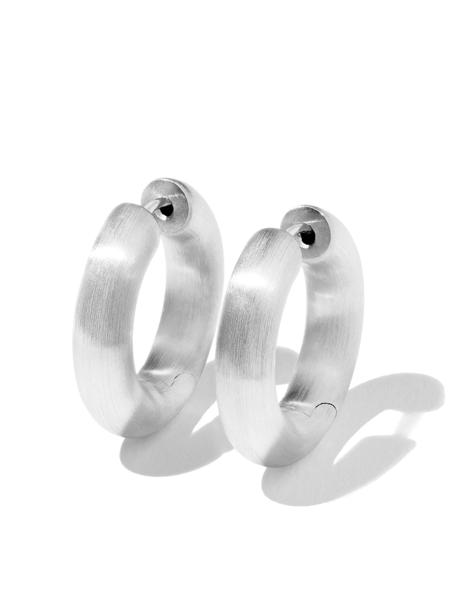 sterling silver chunky hoop earrings