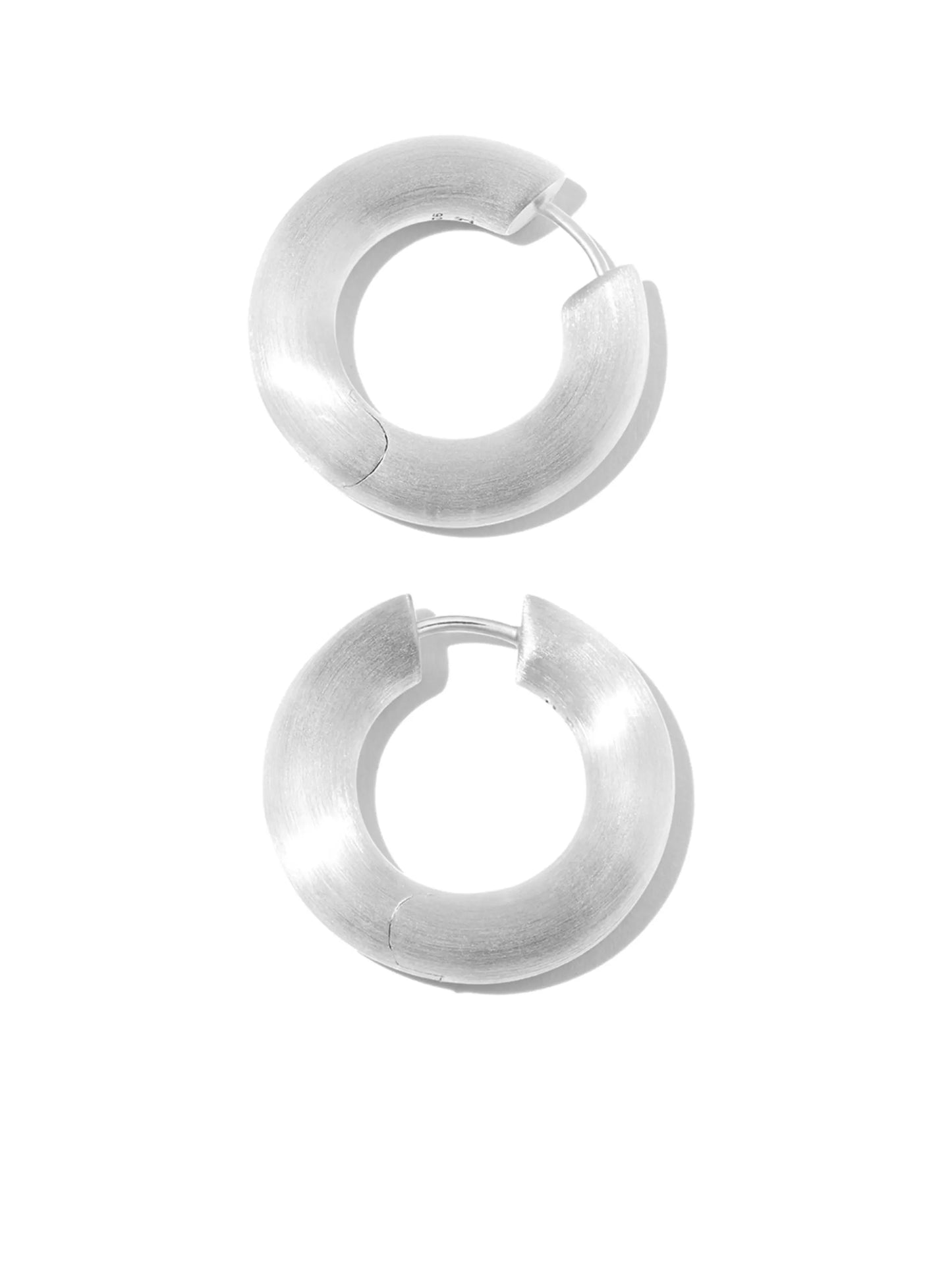 sterling silver chunky hoop earrings