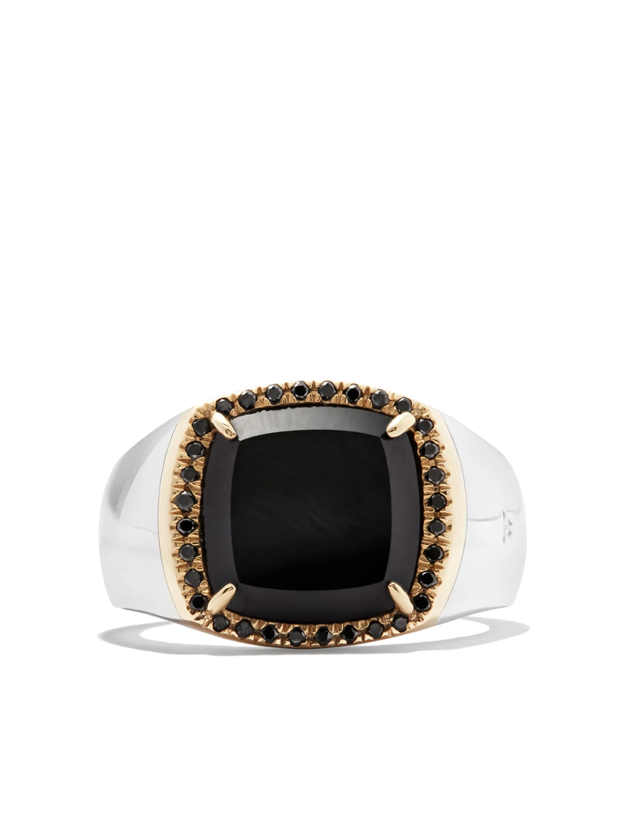 9kt yellow gold and silver May diamond ring