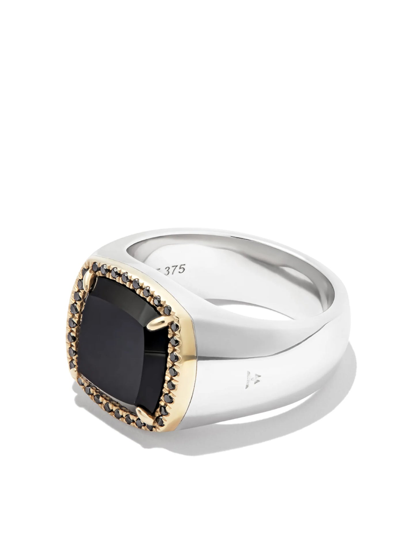 9kt yellow gold and silver May diamond ring