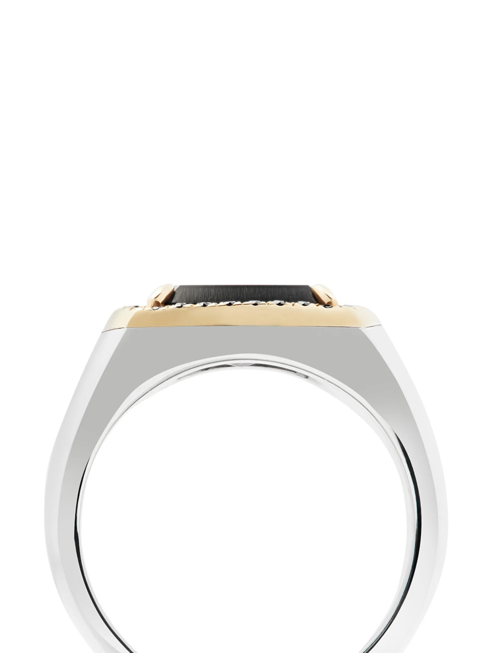 9kt yellow gold and silver May diamond ring