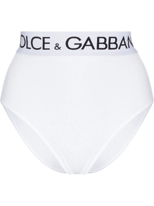 logo-tape detail high-waisted briefs