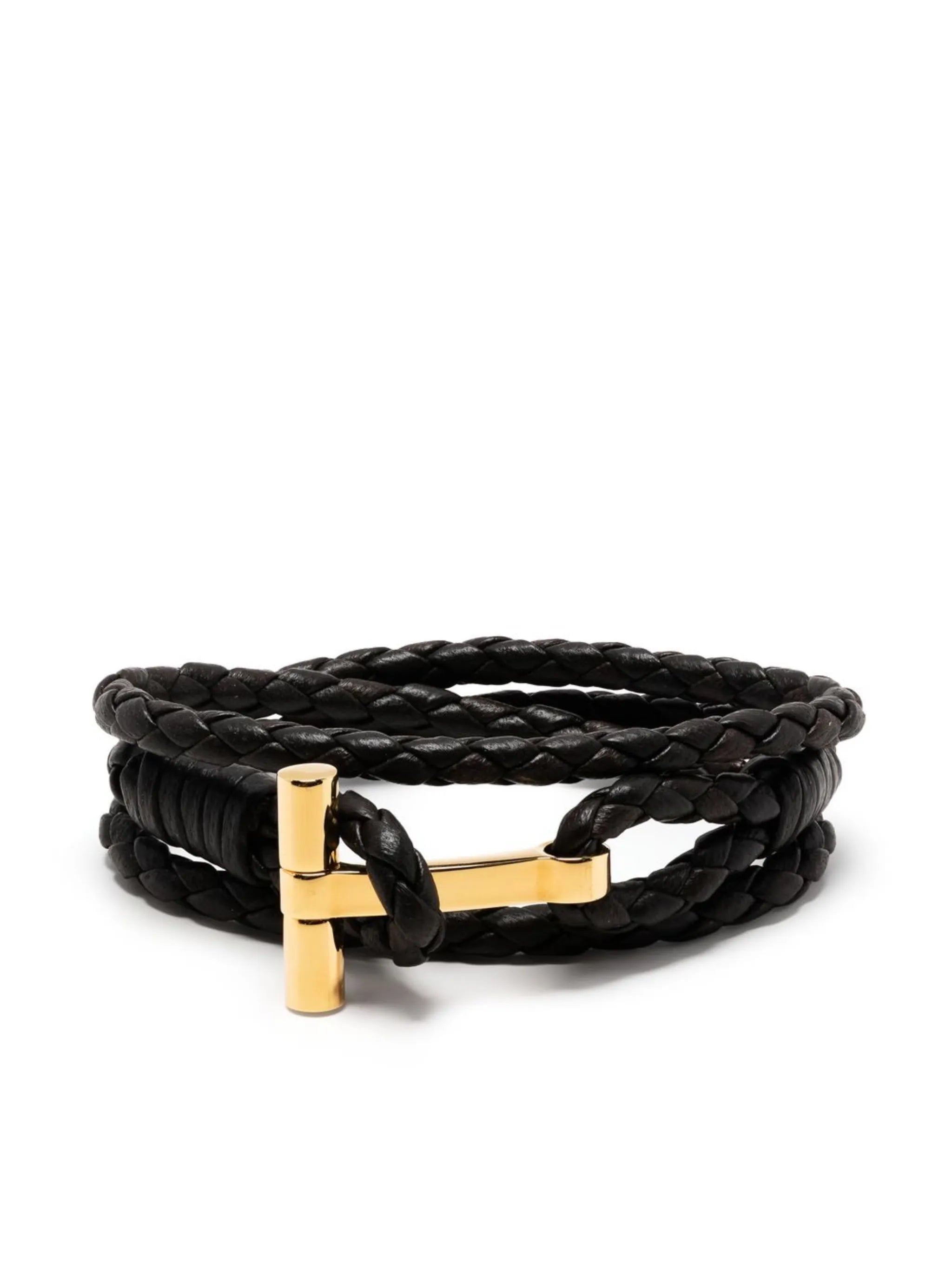T-charm woven wrap bracelet
