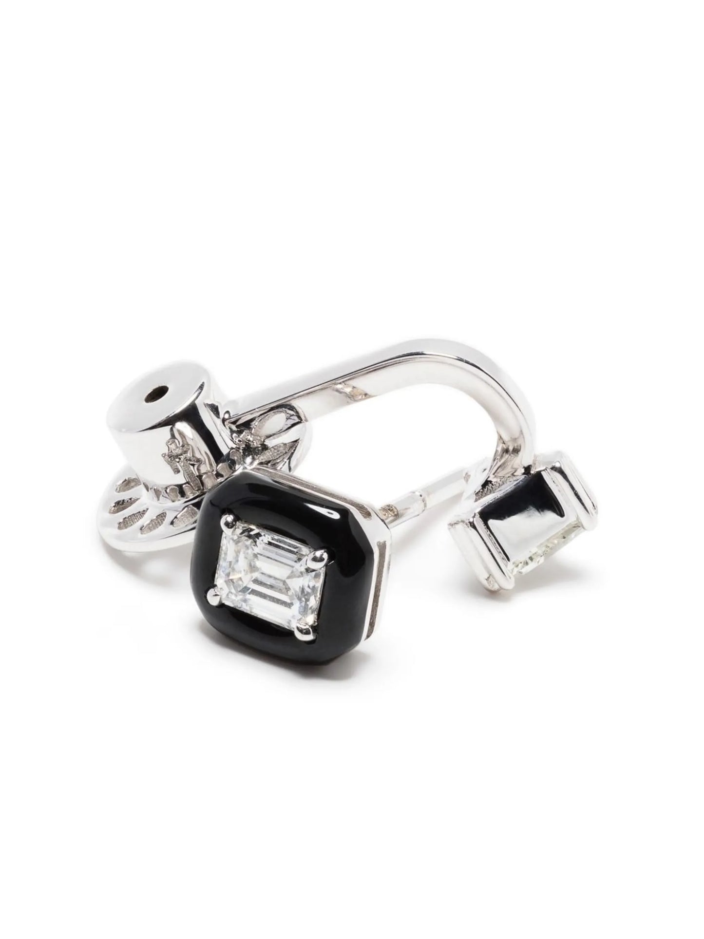 18kt white gold diamond drop earrings