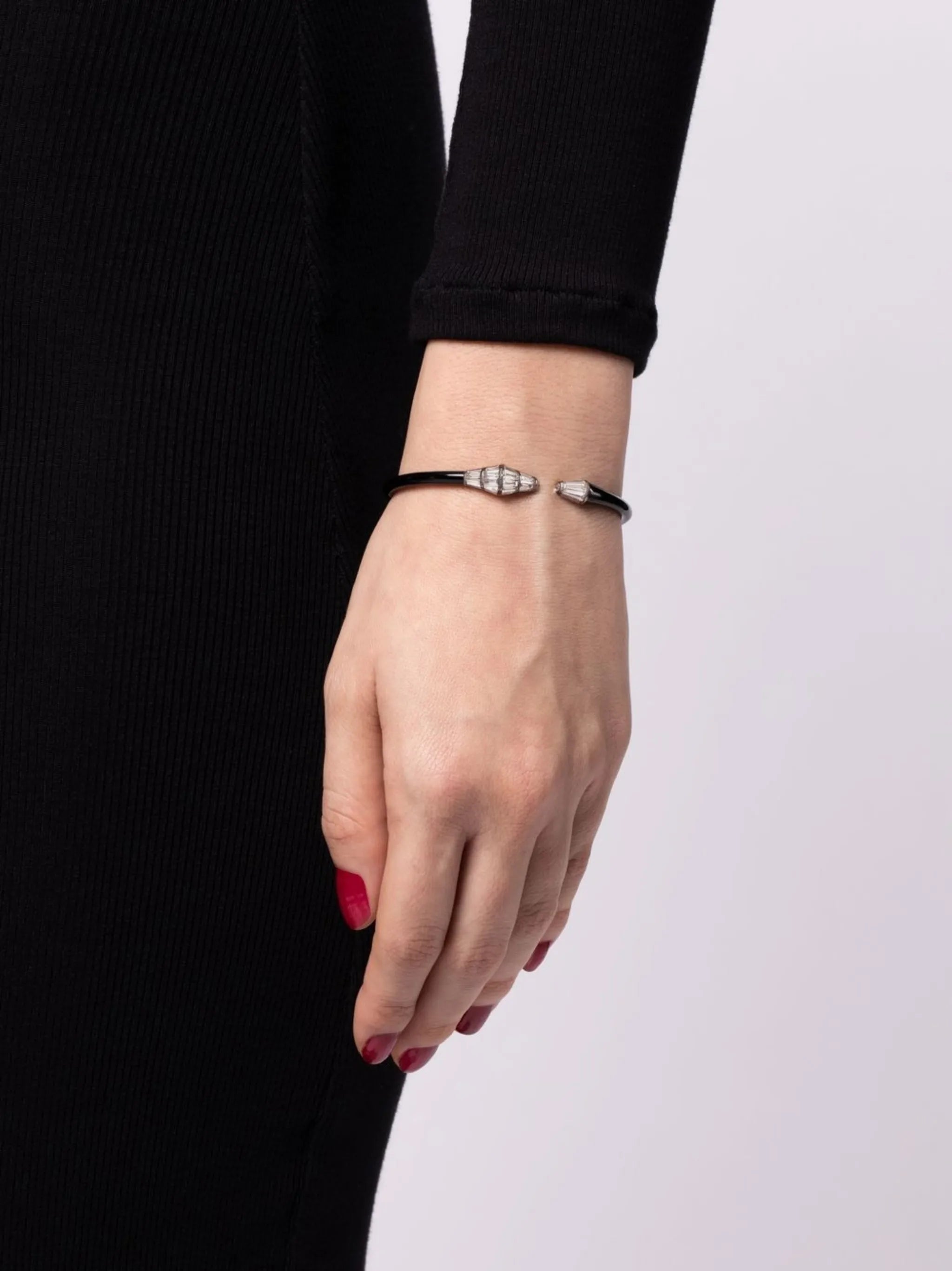 18kt white gold Energy diamond bangle bracelet