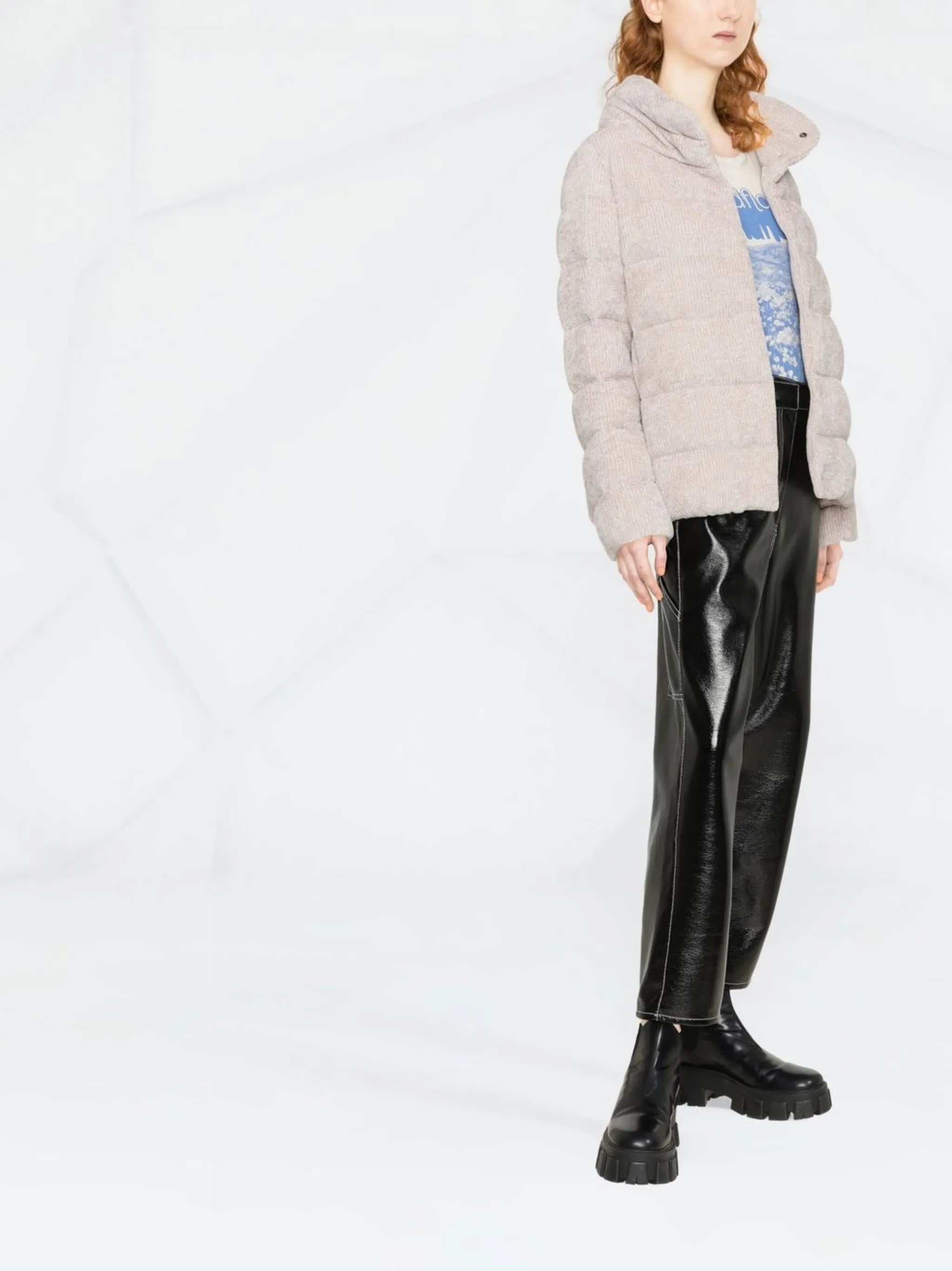 Chenille puffer jacket