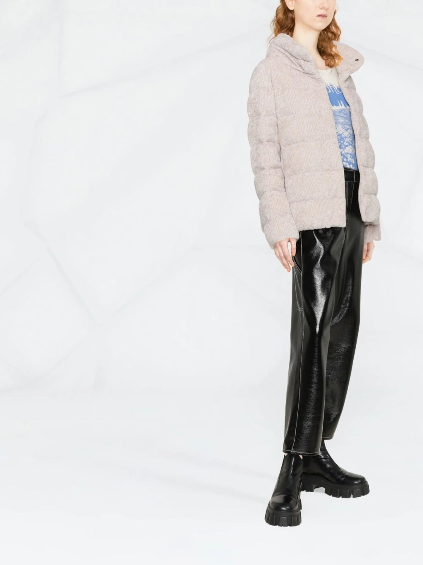 Chenille puffer jacket