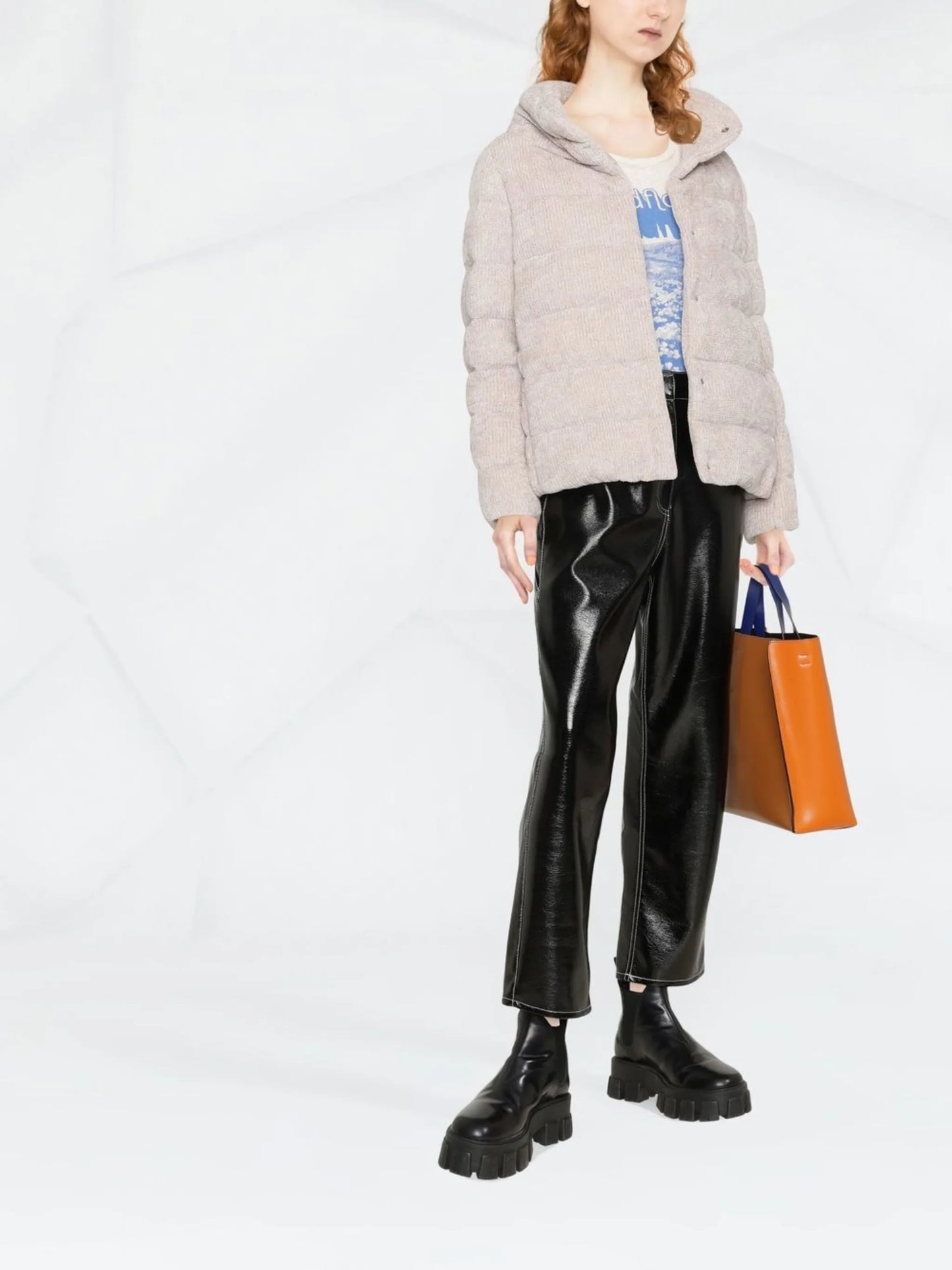 Chenille puffer jacket