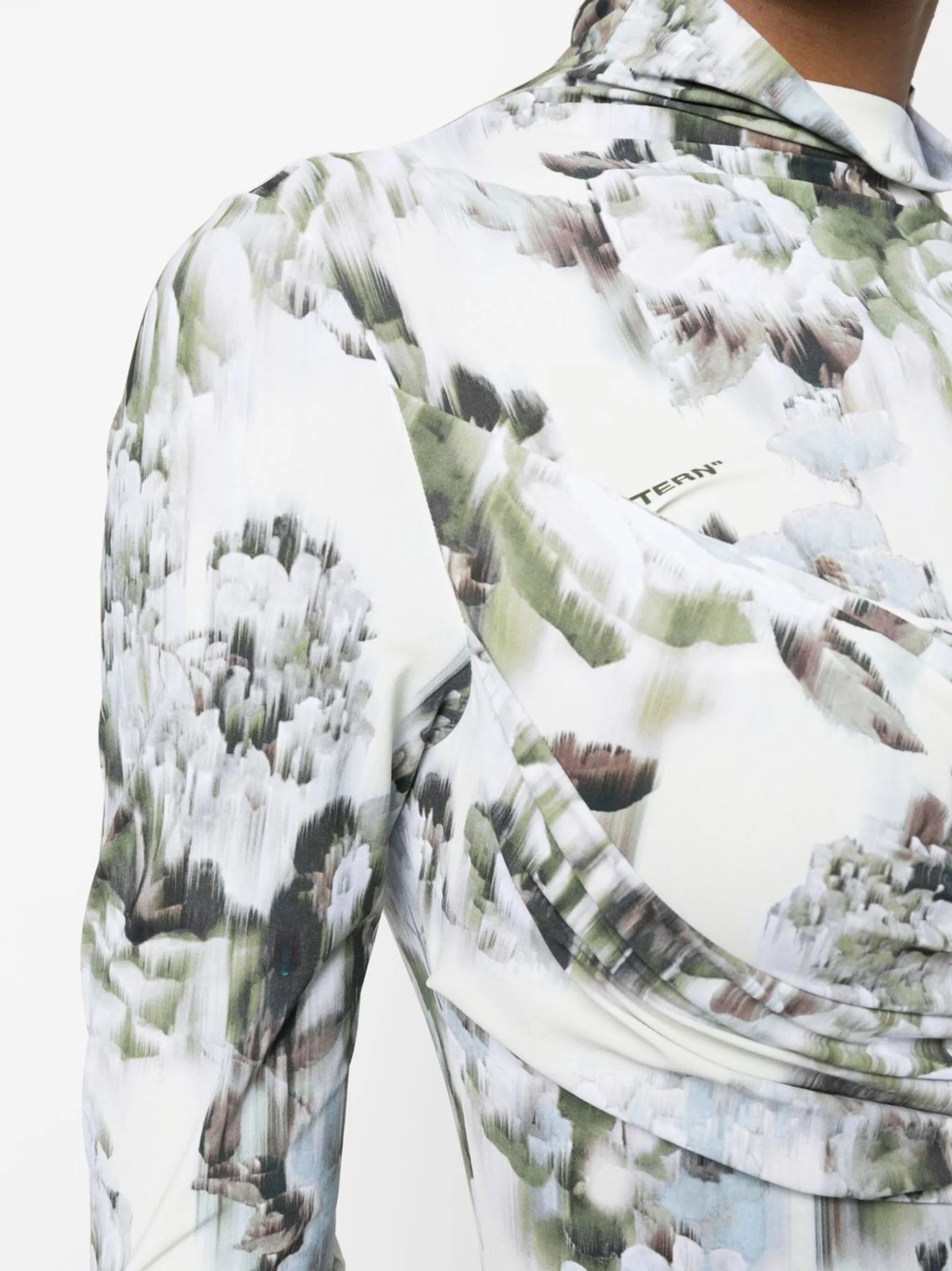 asymmetric floral-print dress