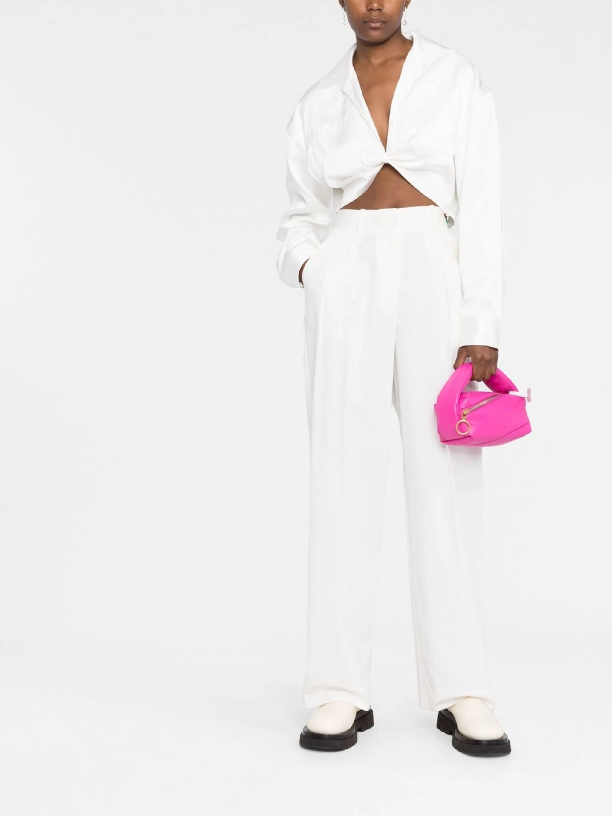 twisted crop shirt