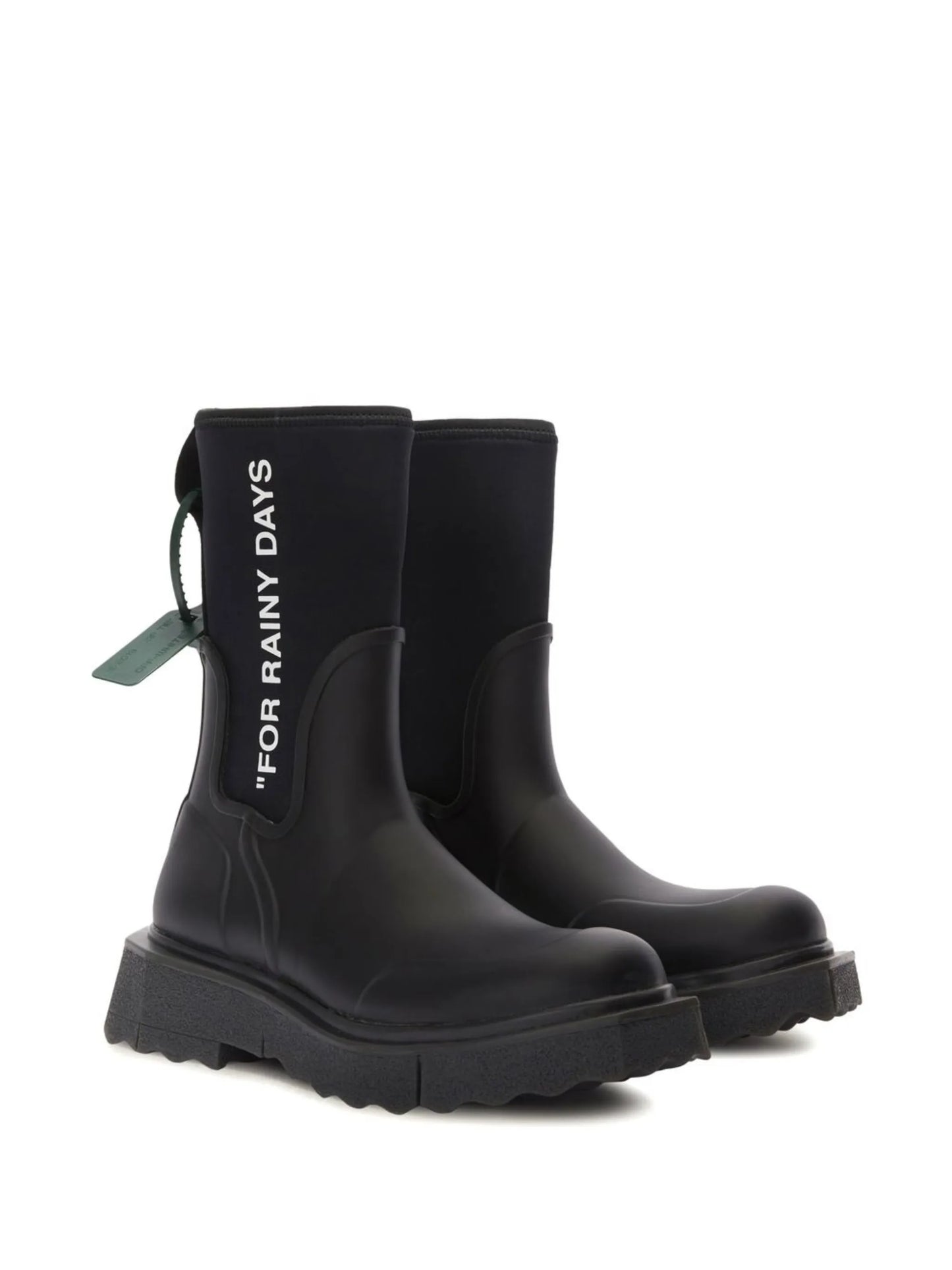 Sponge logo-print rain boots