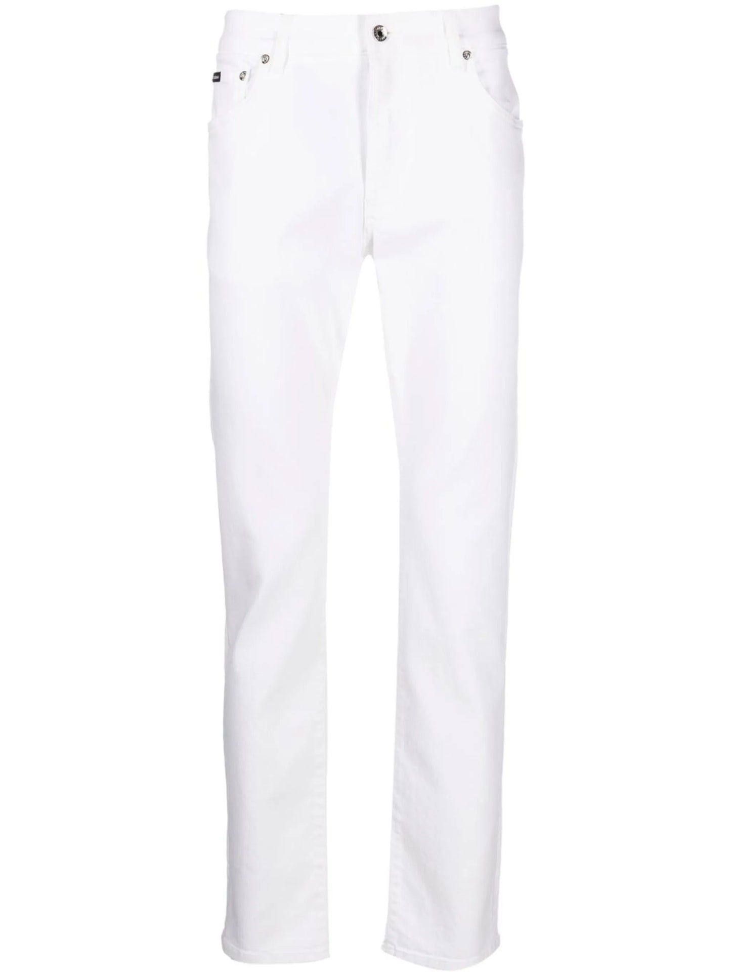 low-rise slim-cut jeans