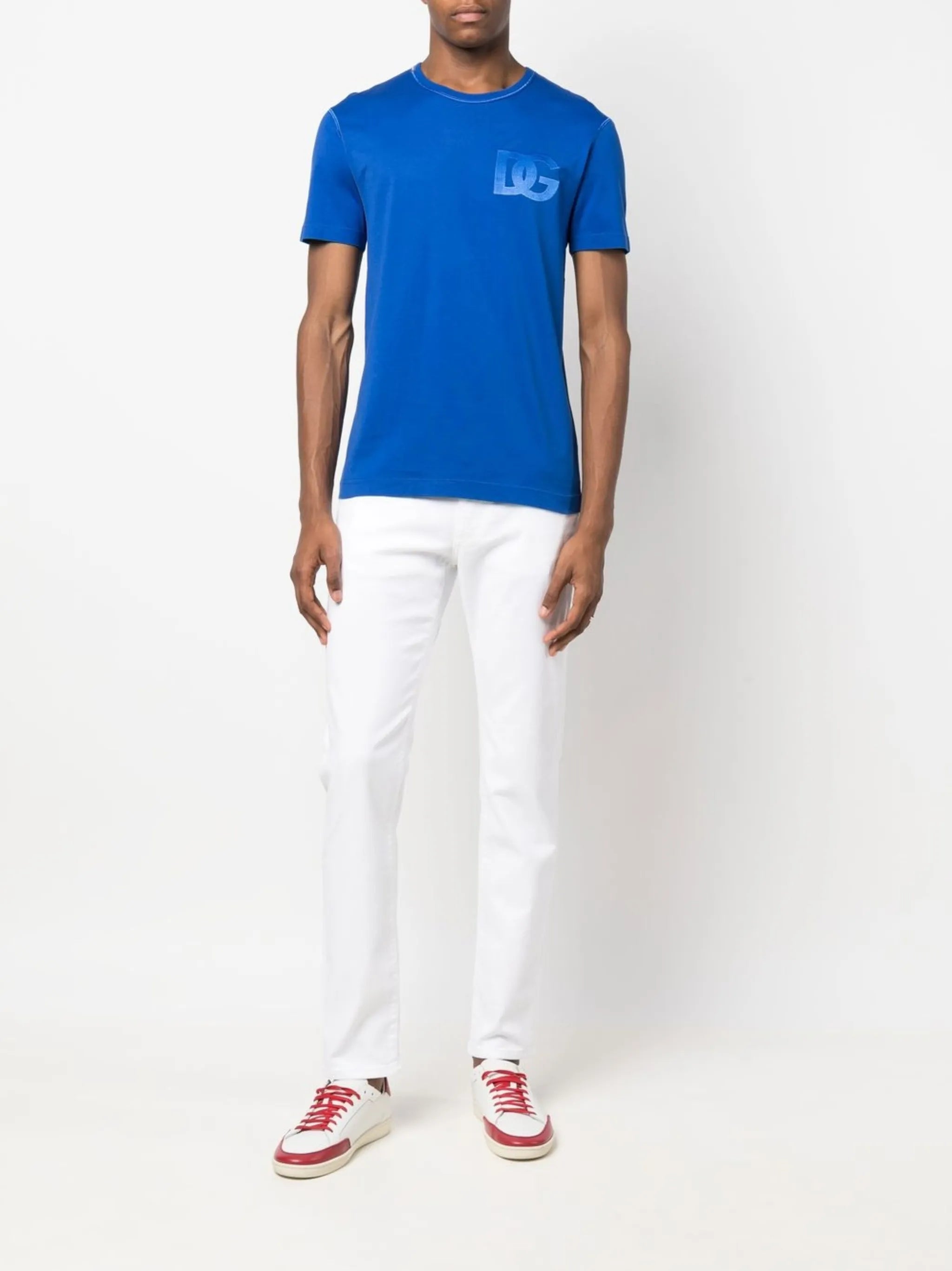 low-rise slim-cut jeans
