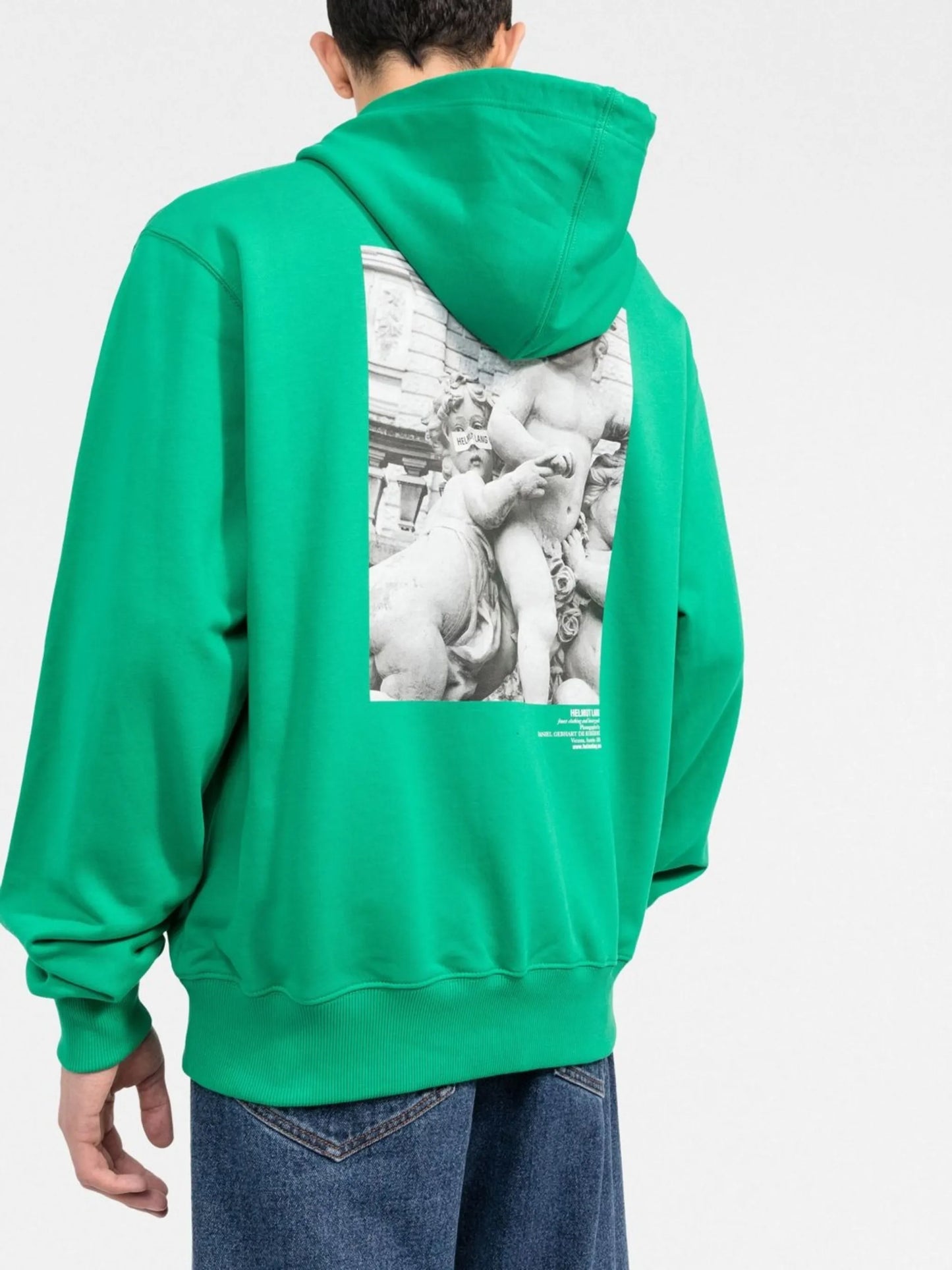 logo-print drawstring hoodie