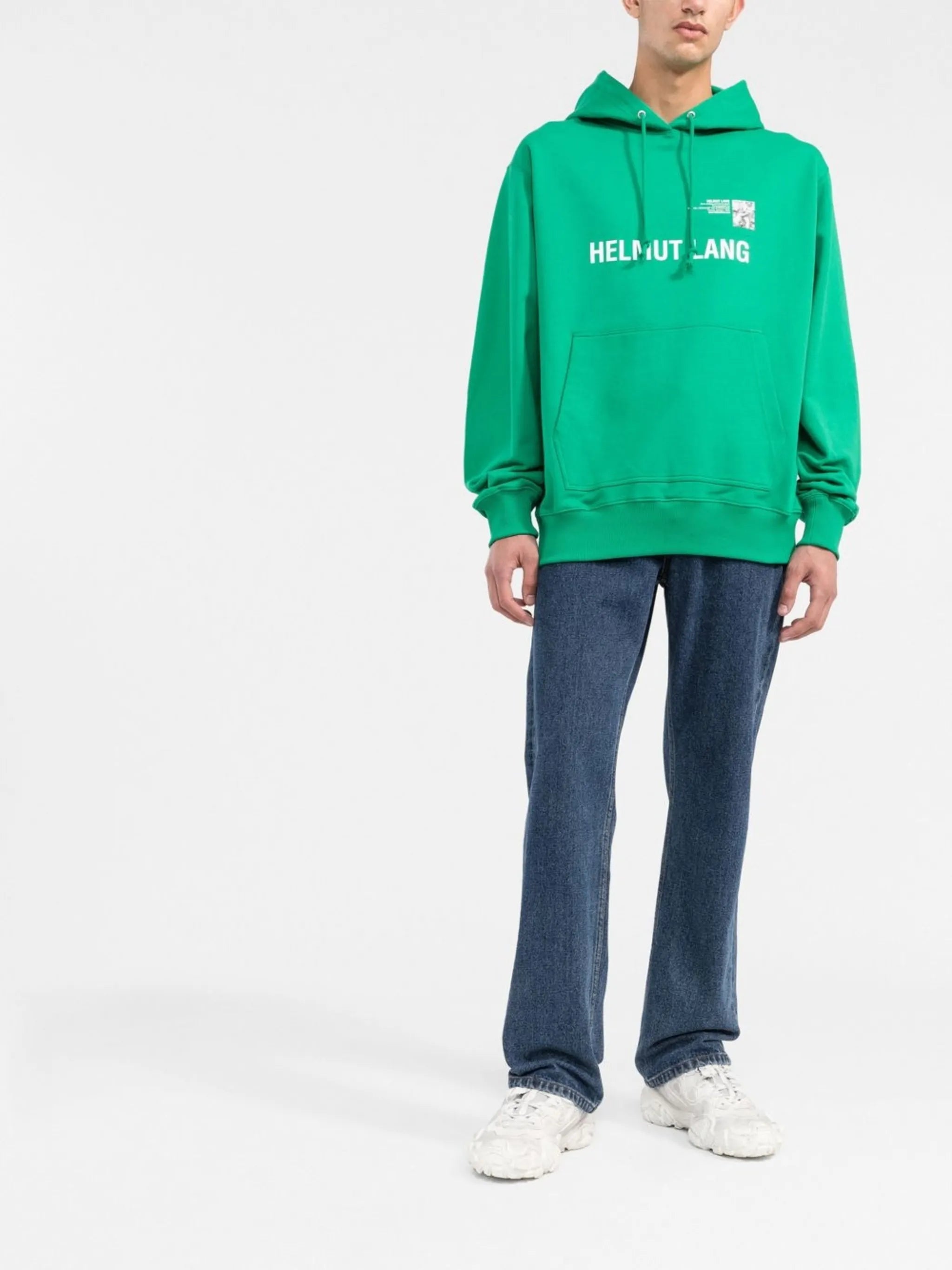 logo-print drawstring hoodie