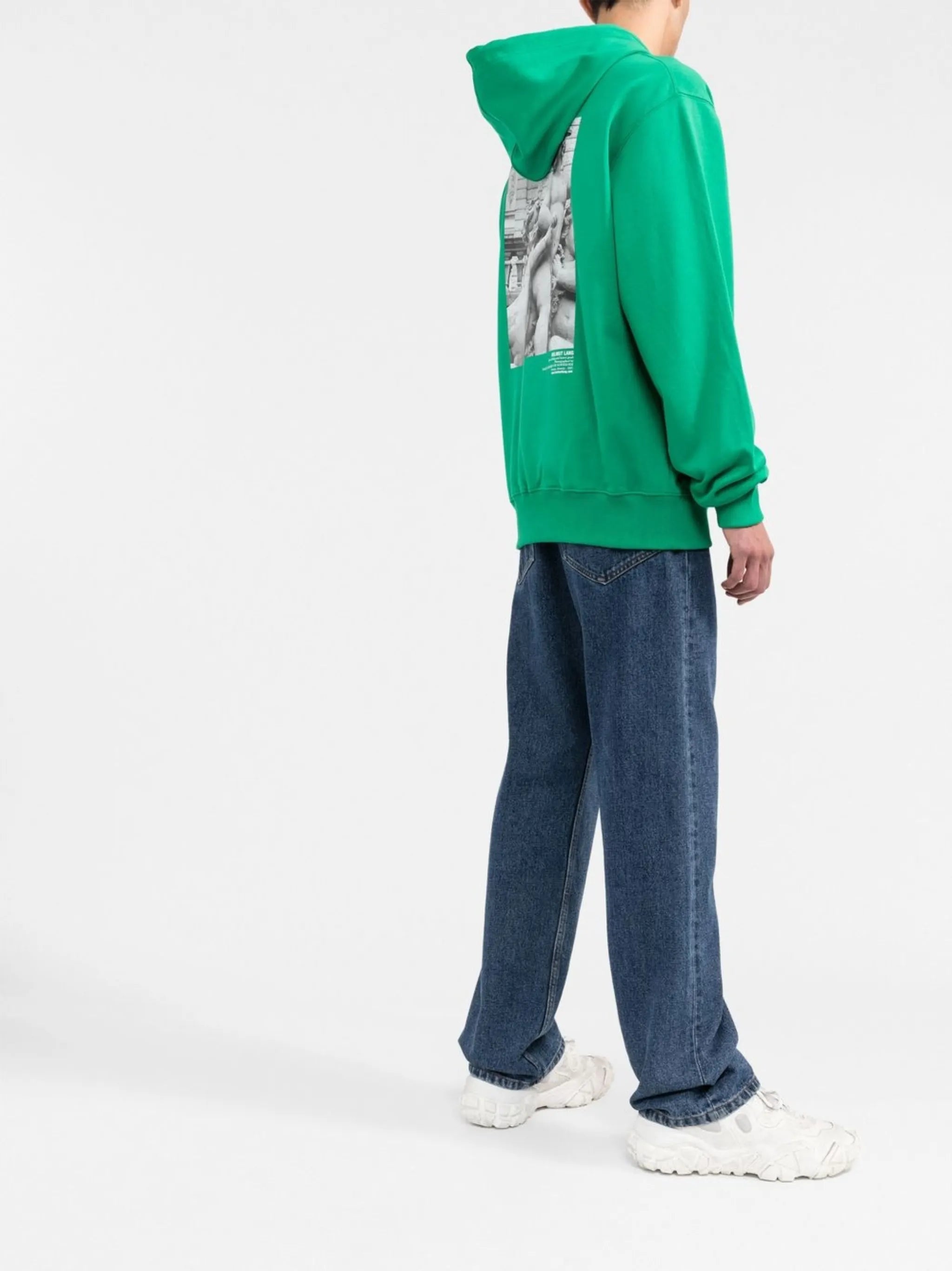 logo-print drawstring hoodie