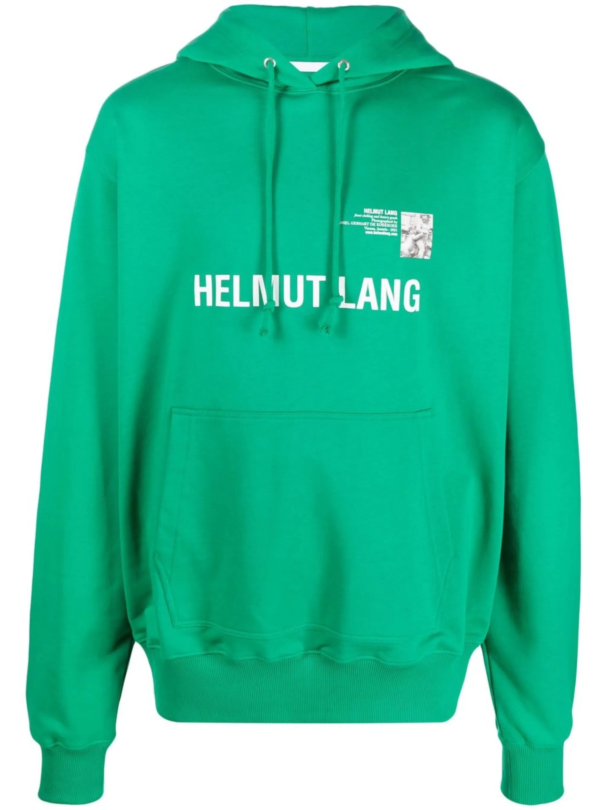 logo-print drawstring hoodie