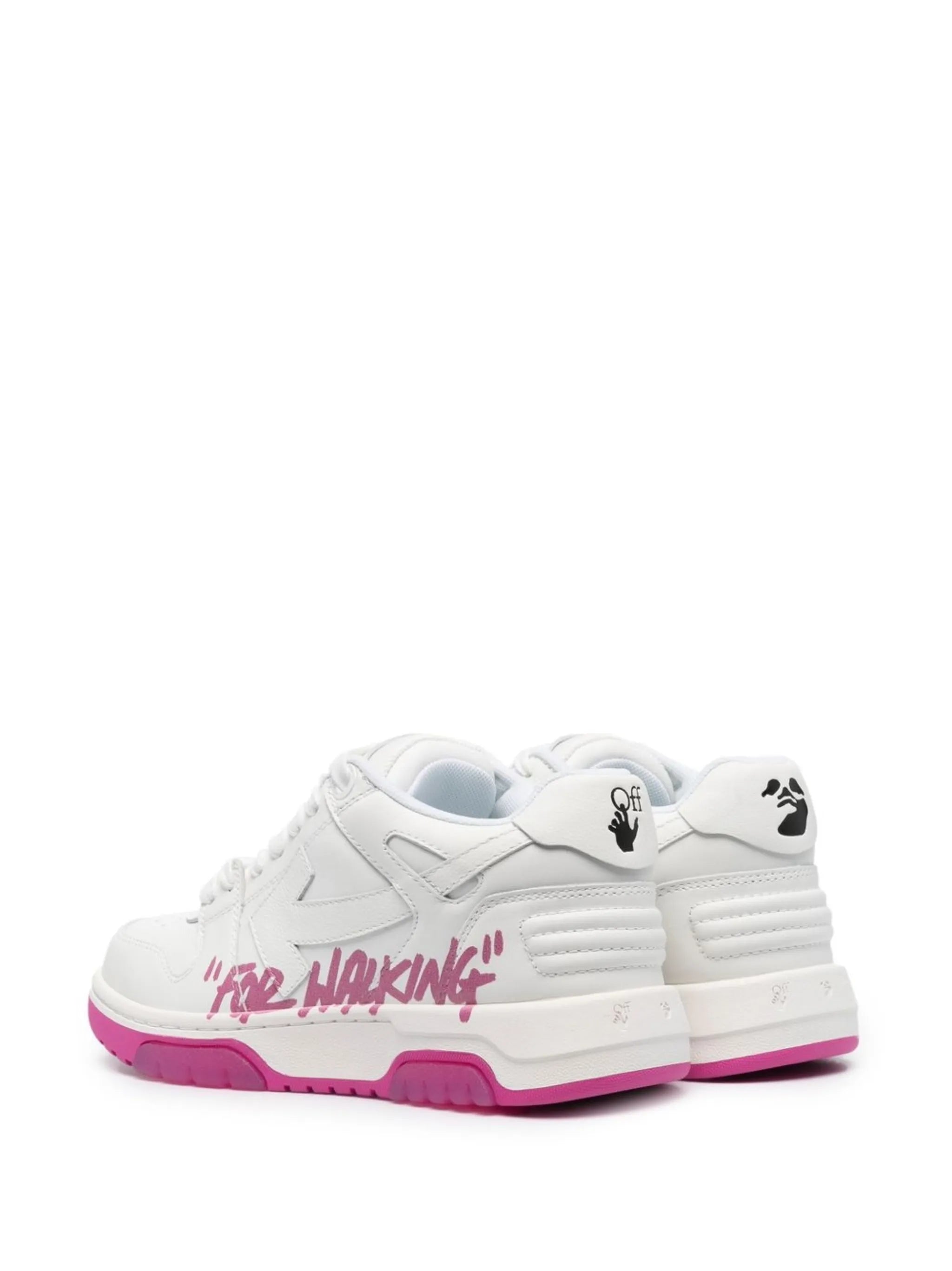 slogan-print lace-up sneakers