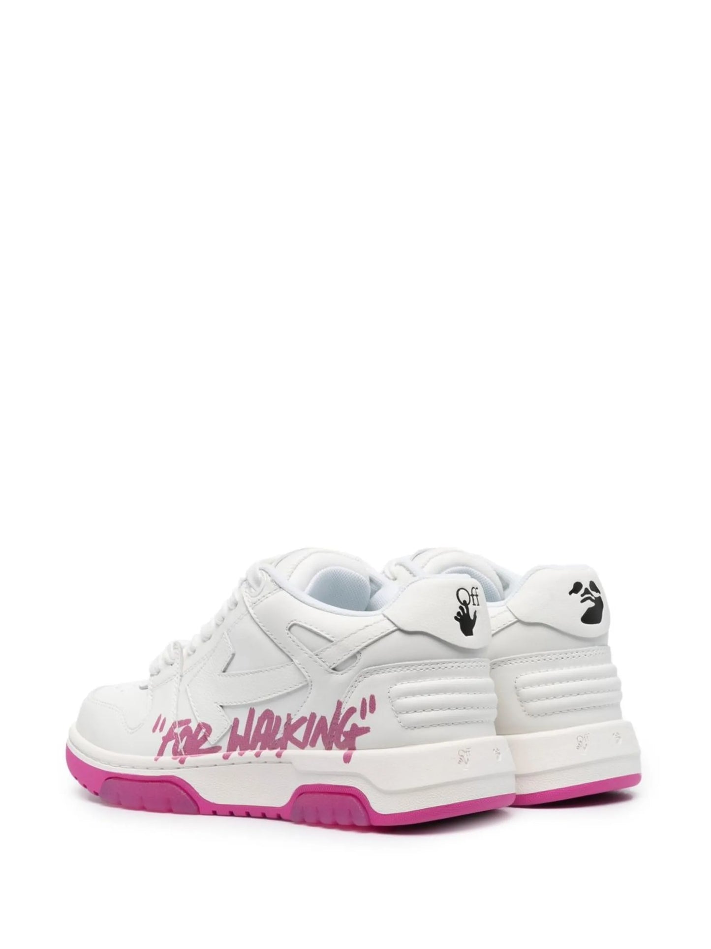 slogan-print lace-up sneakers