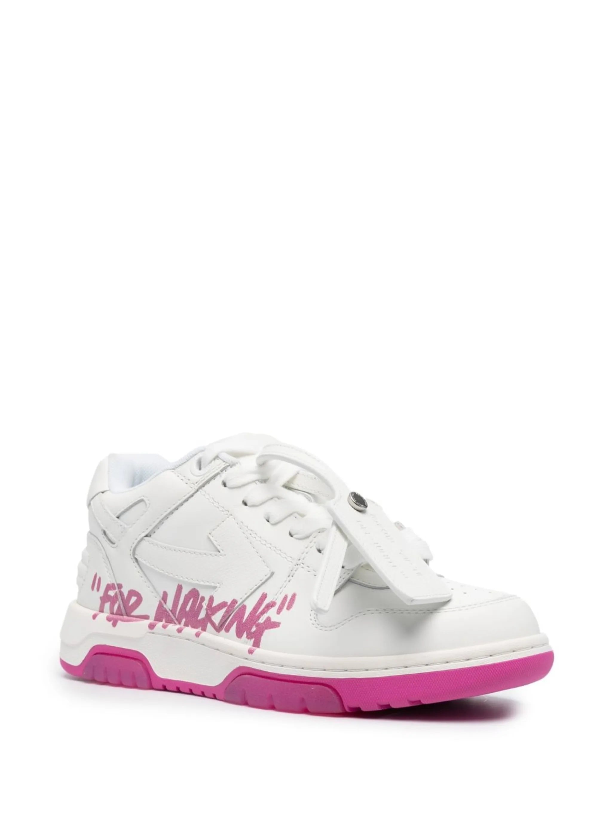 slogan-print lace-up sneakers