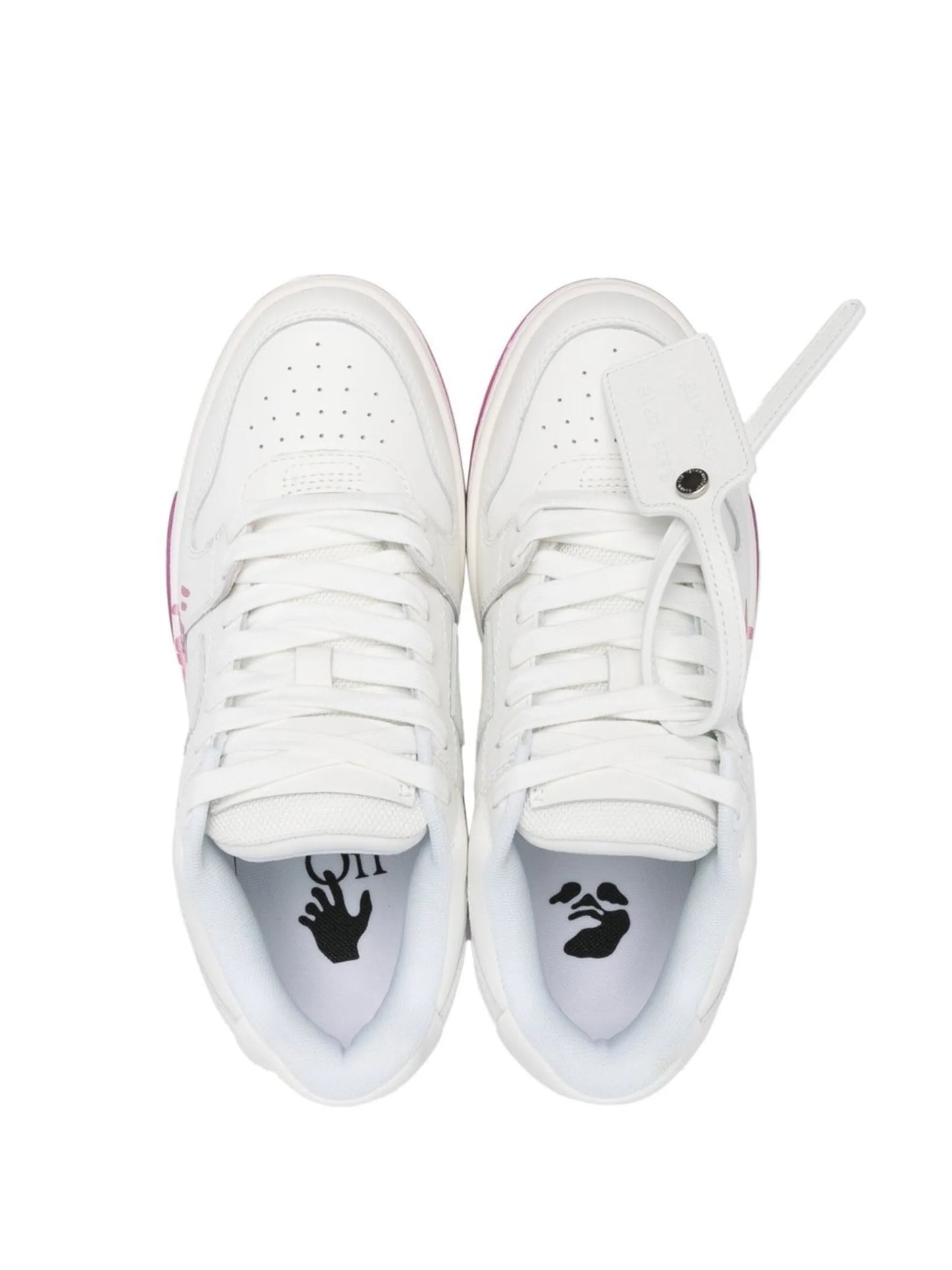 slogan-print lace-up sneakers