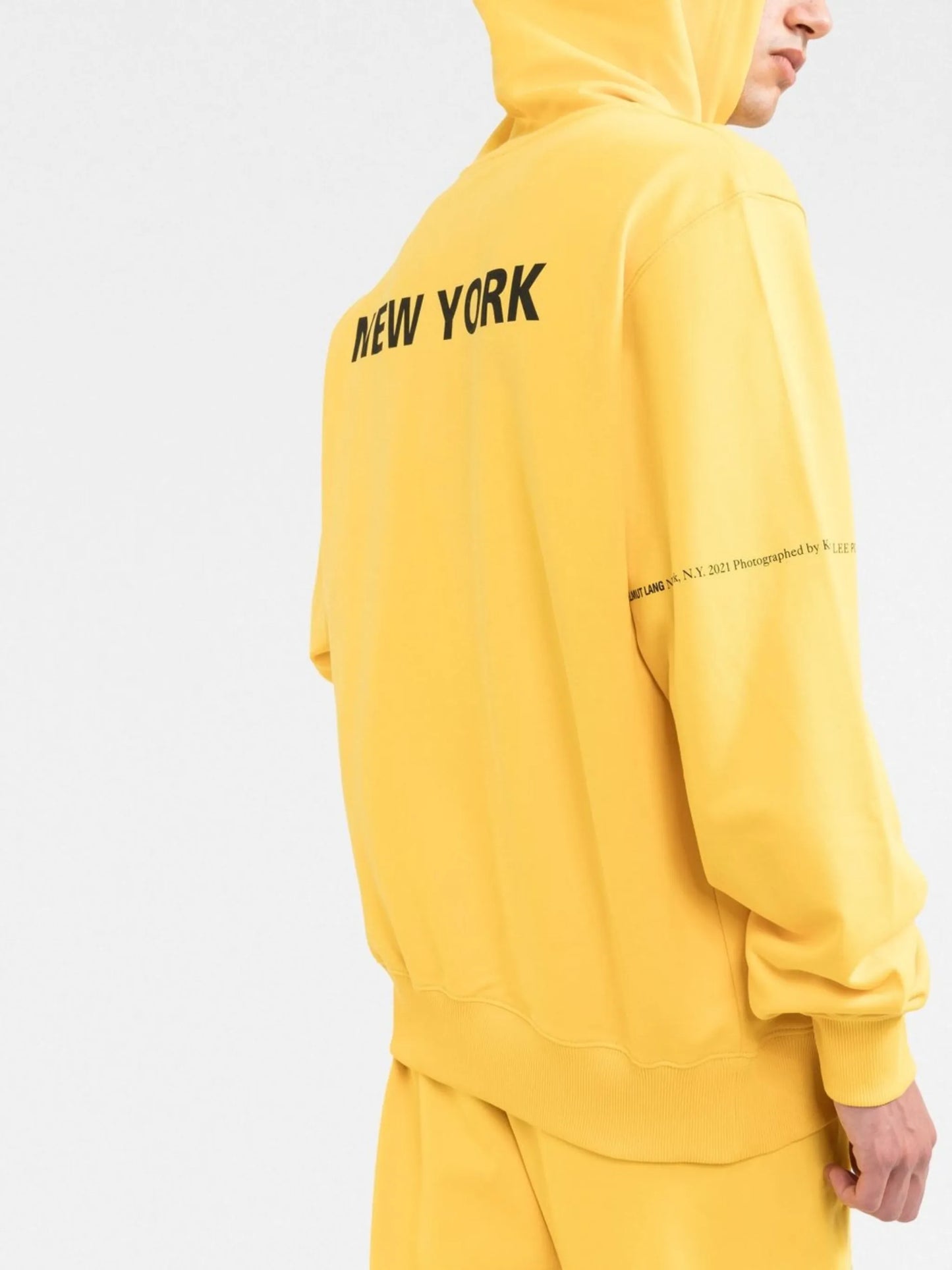 New York postcard print hoodie